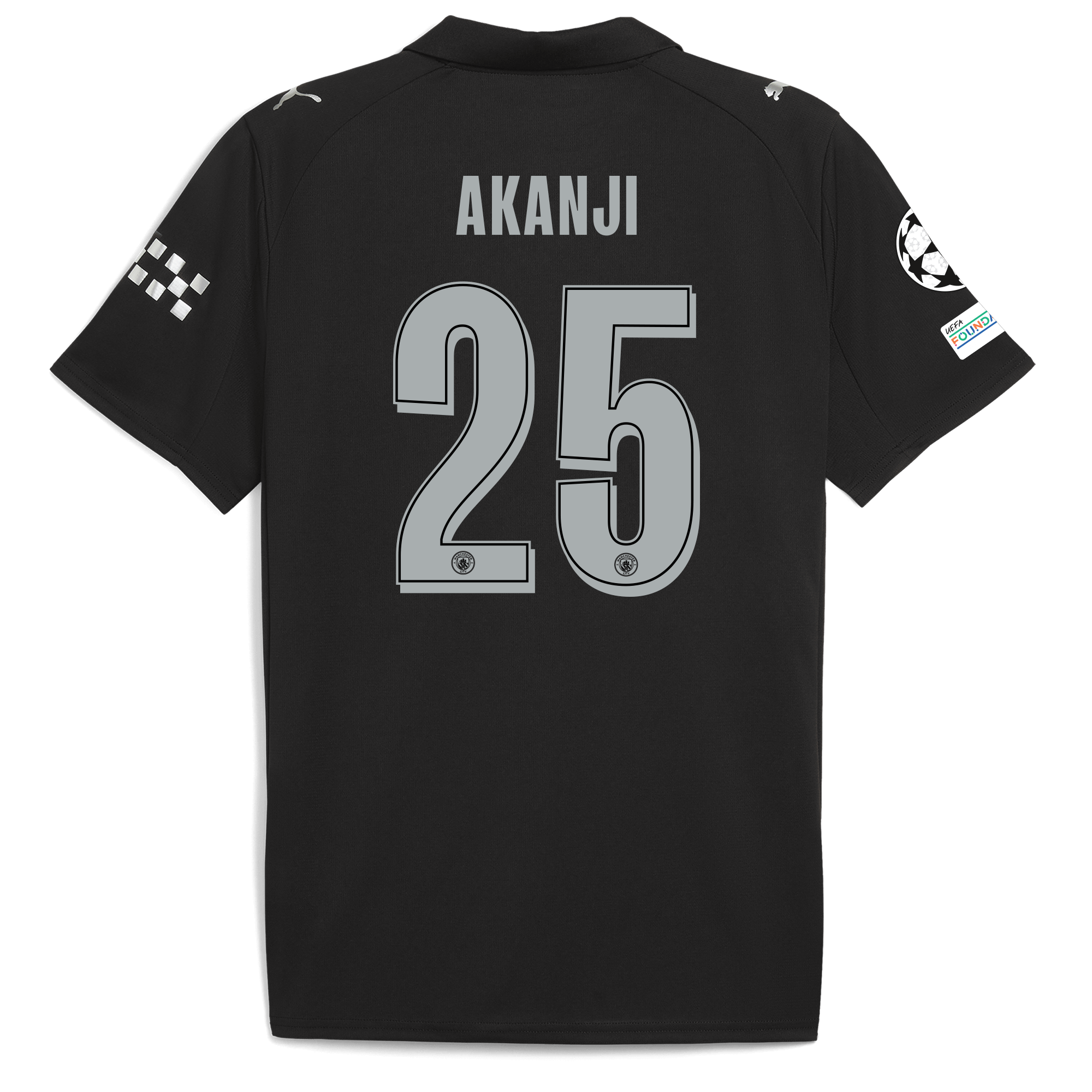 Manchester City manchester city man city champions league away jersey 202526 with akanji 25 printing Collection - ManchesterCitystore.com