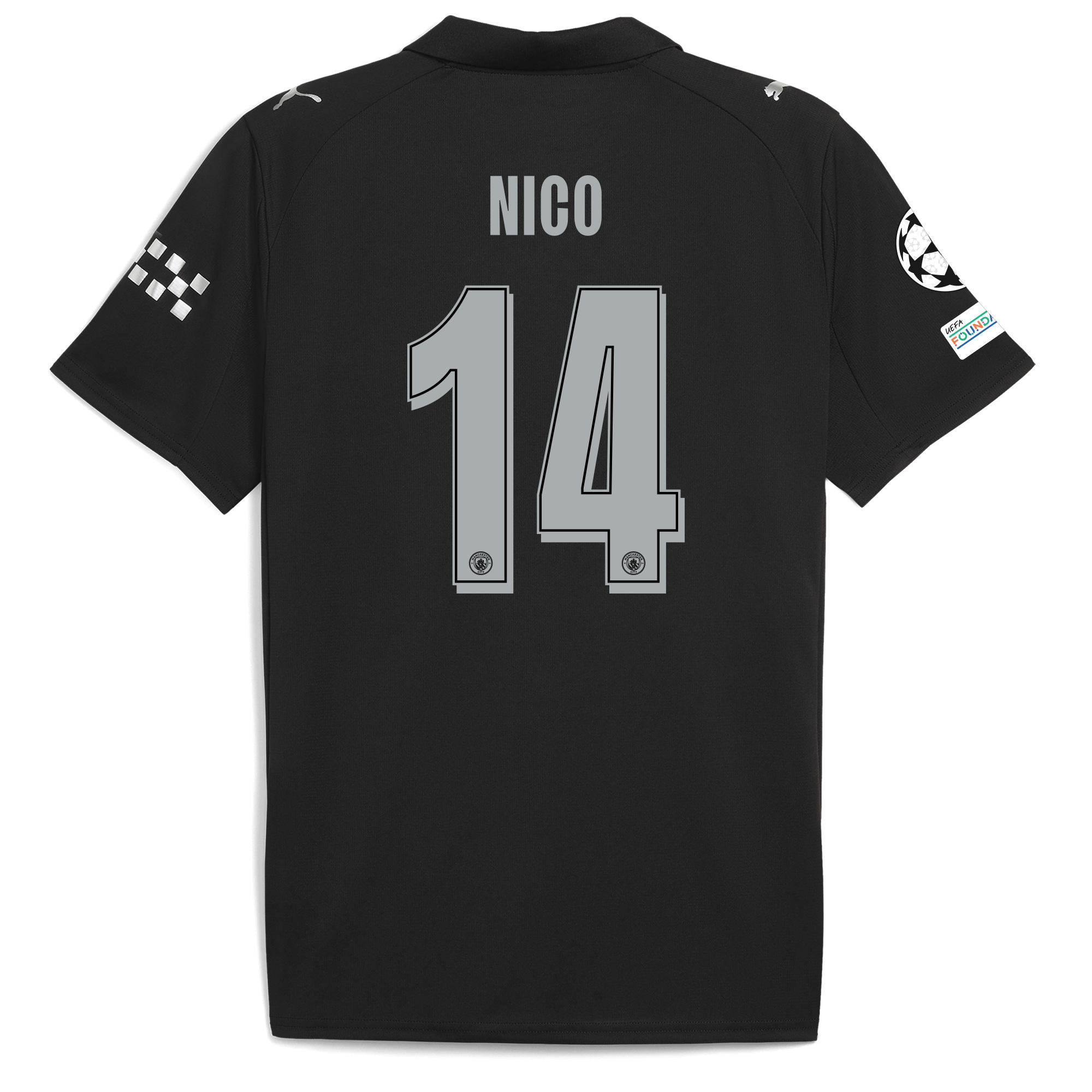 Manchester City manchester city man city champions league away jersey 202526 with nico 14 printing Collection - ManchesterCitystore.com