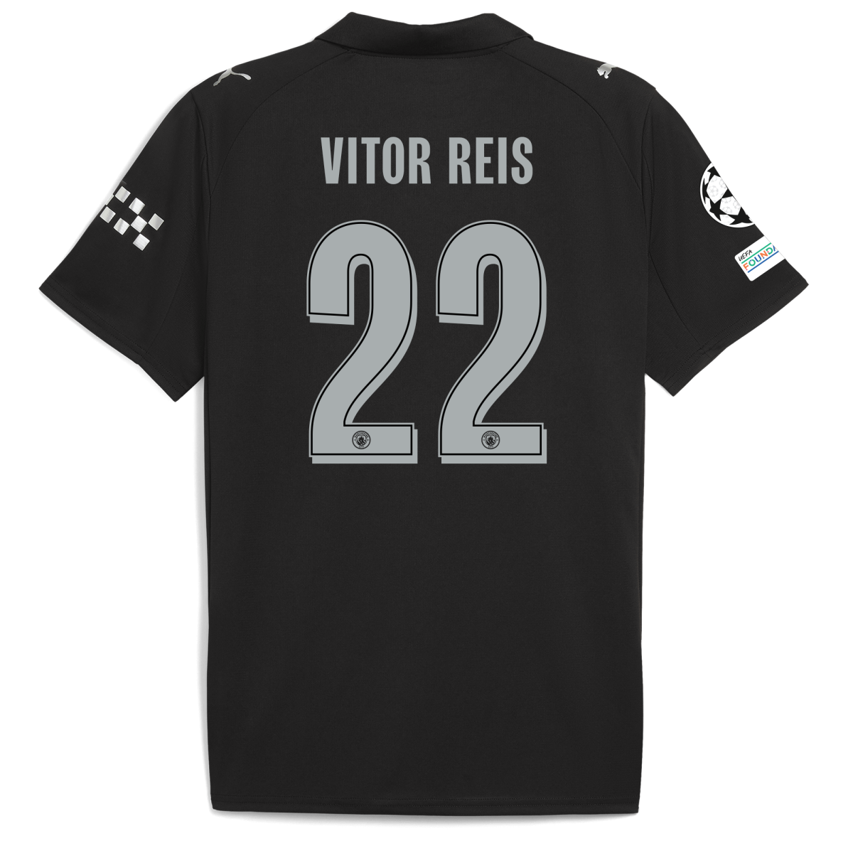 Manchester City manchester city man city champions league away jersey 202526 with vitor reis 22 printing Collection - ManchesterCitystore.com