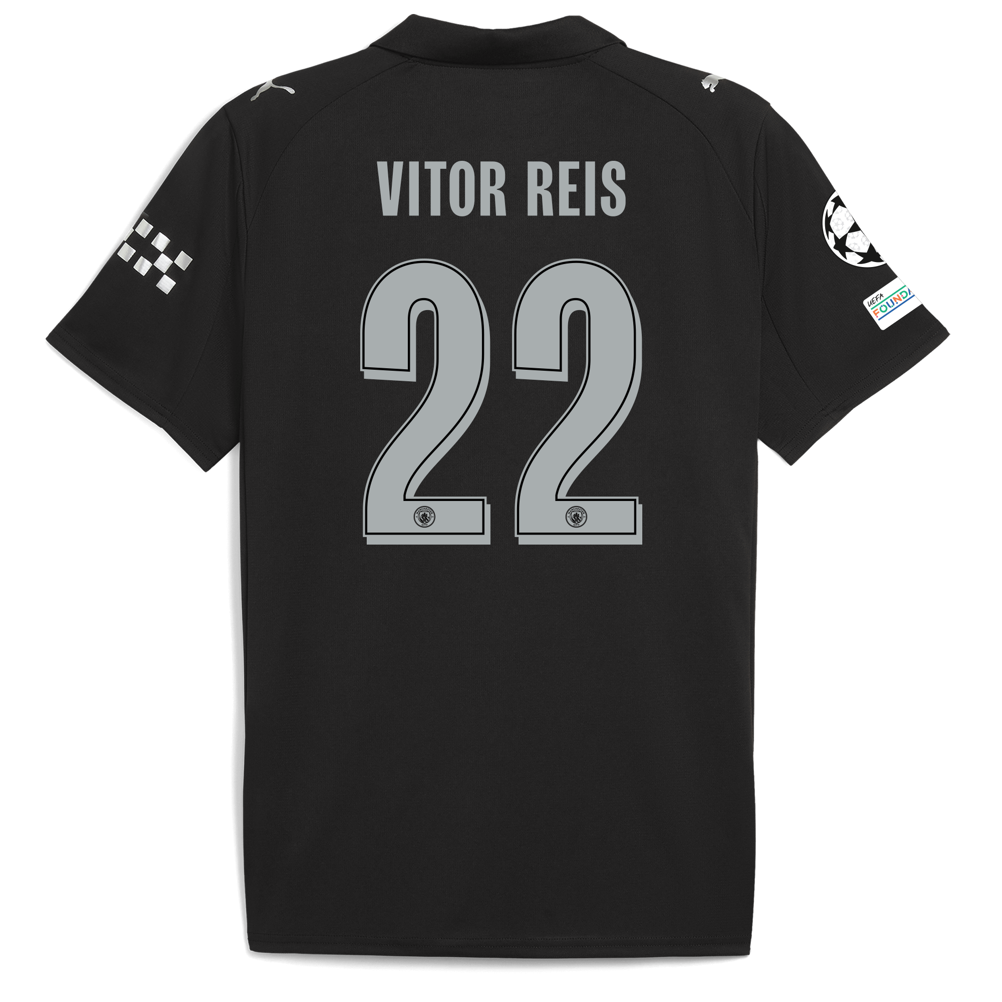 Manchester City manchester city man city champions league away jersey 202526 with vitor reis 22 printing Collection - ManchesterCitystore.com