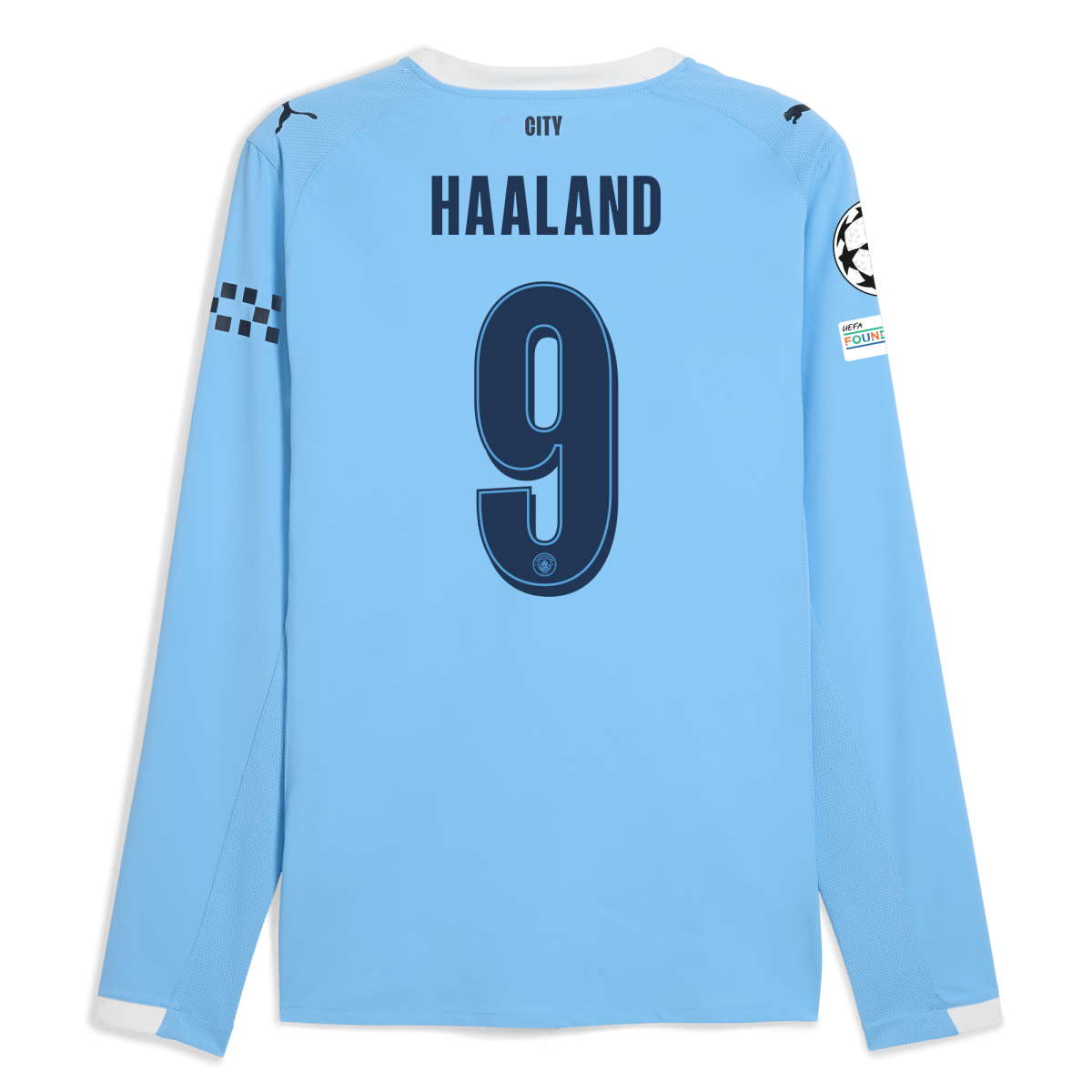 Manchester City manchester city man city champions league home authentic jersey 202526 long sleeve with haaland 9 printing Collection - ManchesterCitystore.com