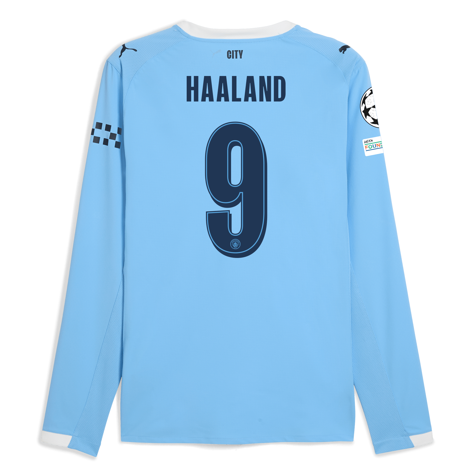 Manchester City manchester city man city champions league home authentic jersey 202526 long sleeve with haaland 9 printing Collection - ManchesterCitystore.com