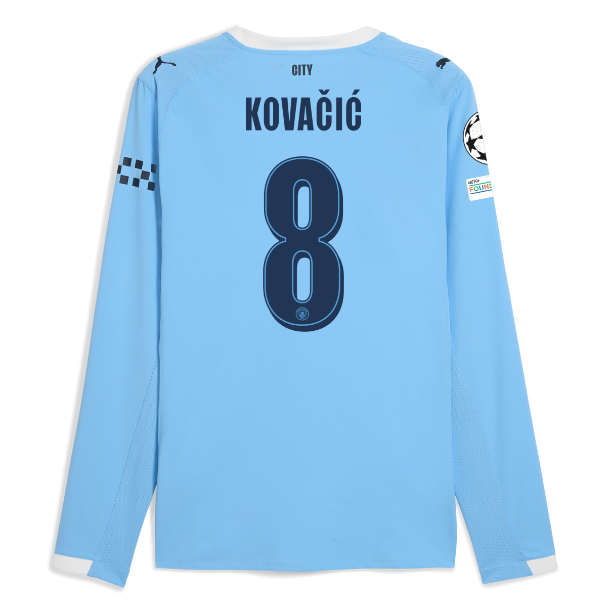 Manchester City manchester city man city champions league home authentic jersey 202526 long sleeve with kovacic 8 printing Collection - ManchesterCitystore.com
