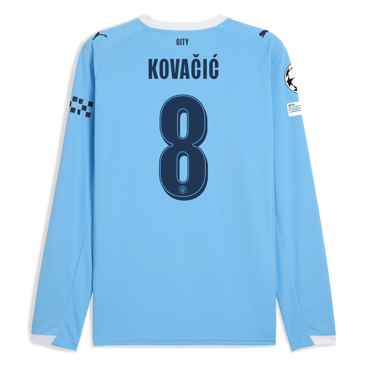 Manchester City manchester city man city champions league home jersey 202526 long sleeve with kovacic 8 printing Collection - ManchesterCitystore.com