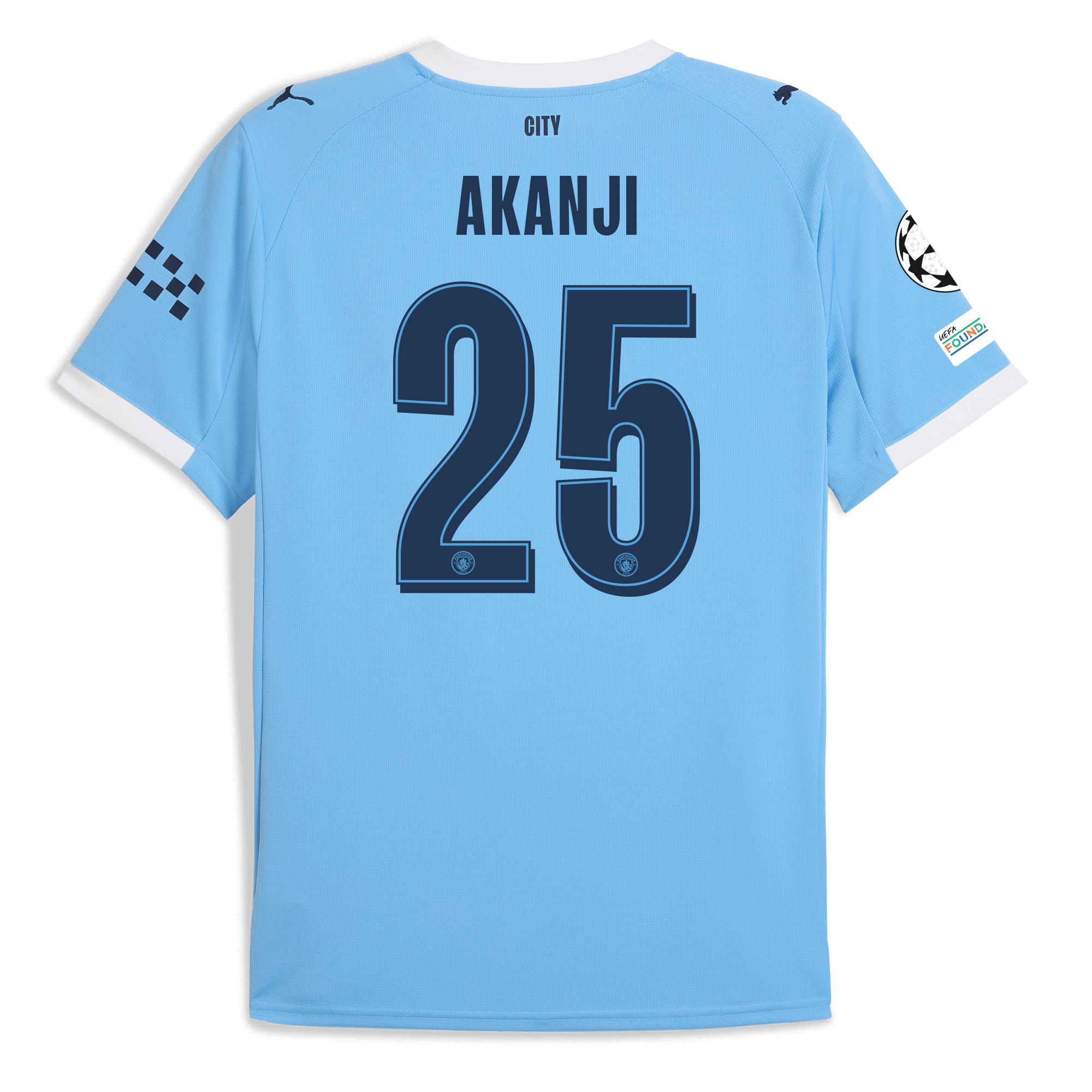 Manchester City manchester city man city champions league home jersey 202526 with akanji 25 printing Collection - ManchesterCitystore.com