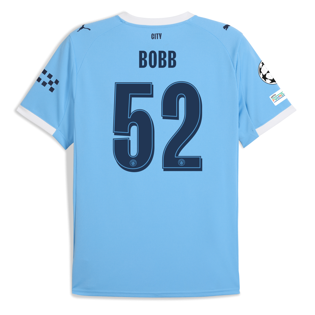 Manchester City manchester city man city champions league home jersey 202526 with bobb 52 printing Collection - ManchesterCitystore.com