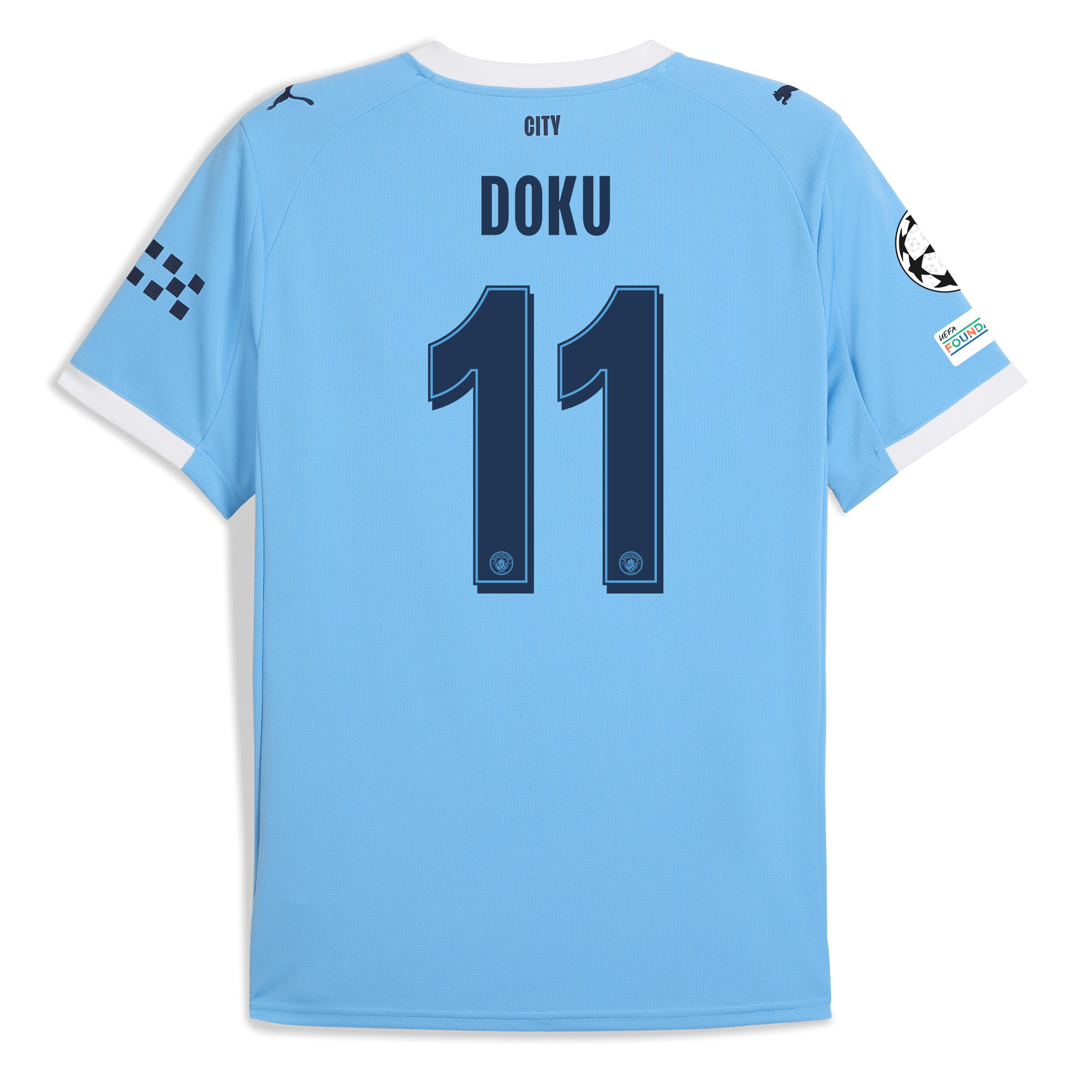 Manchester City manchester city man city champions league home jersey 202526 with doku 11 printing Collection - ManchesterCitystore.com