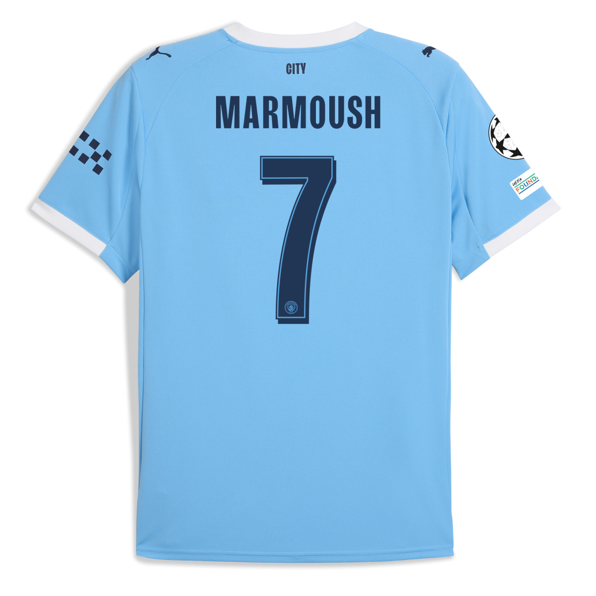 Manchester City manchester city man city champions league home jersey 202526 with marmoush 7 printing Collection - ManchesterCitystore.com