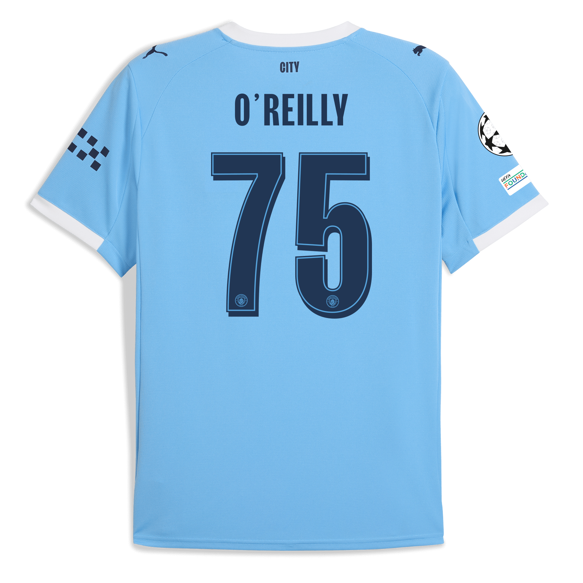 Manchester City manchester city man city champions league home jersey 202526 with oreilly 75 printing Collection - ManchesterCitystore.com