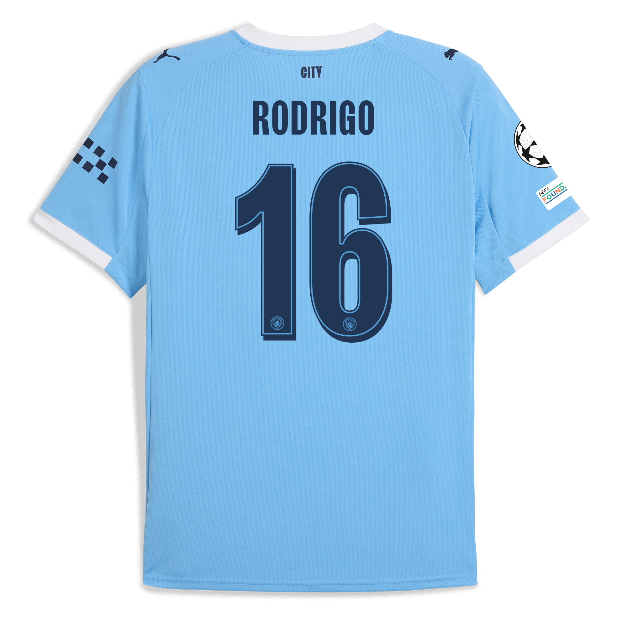 Manchester City manchester city man city champions league home jersey 202526 with rodrigo 16 printing Collection - ManchesterCitystore.com