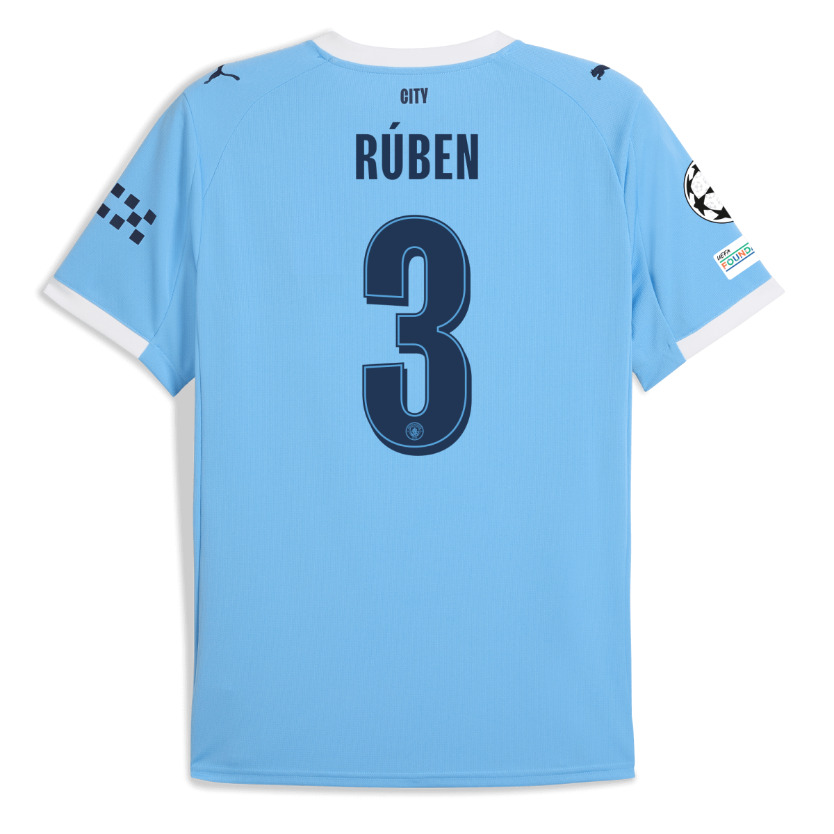 Manchester City manchester city man city champions league home jersey 202526 with ruben 3 printing Collection - ManchesterCitystore.com