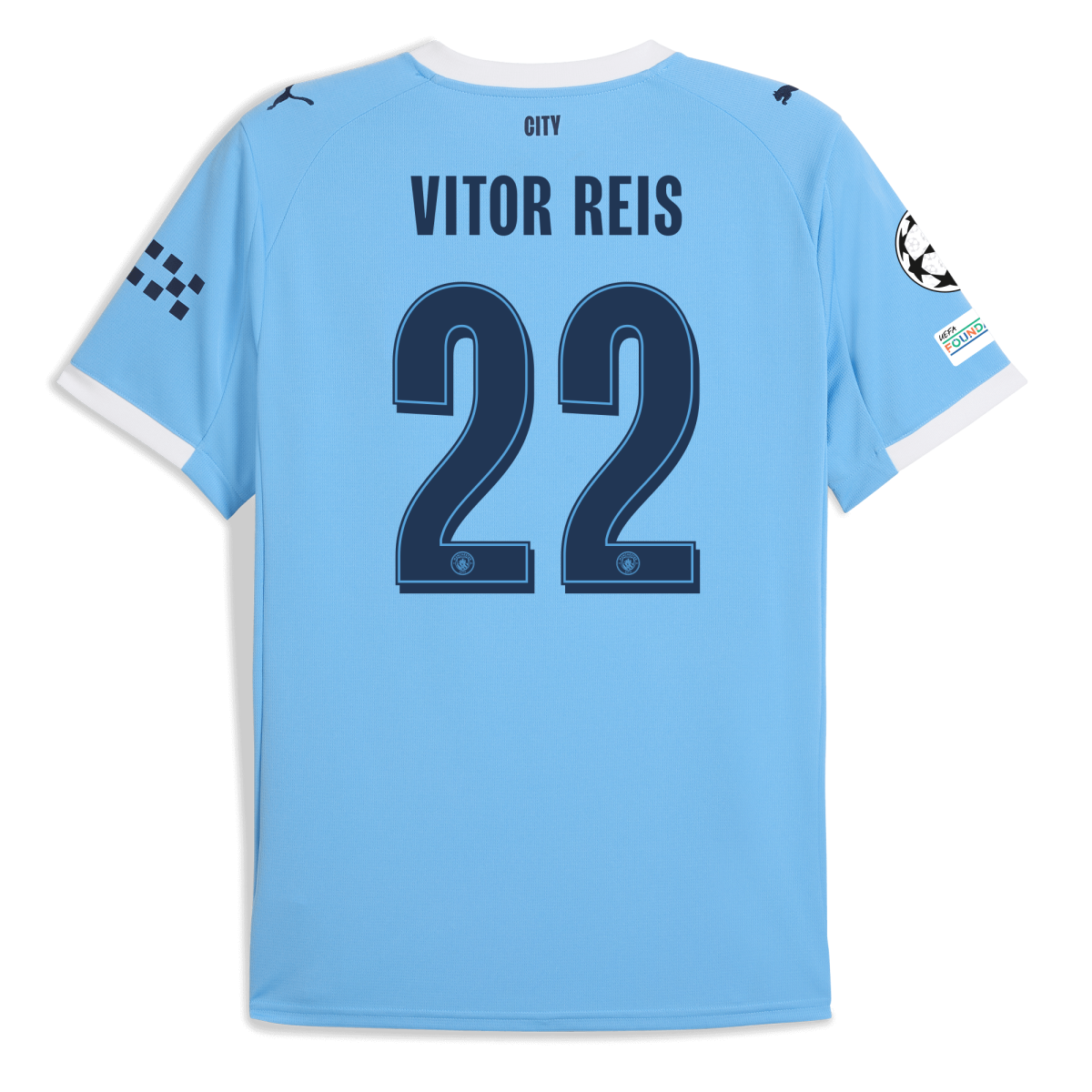 Manchester City manchester city man city champions league home jersey 202526 with vitor reis 22 printing Collection - ManchesterCitystore.com