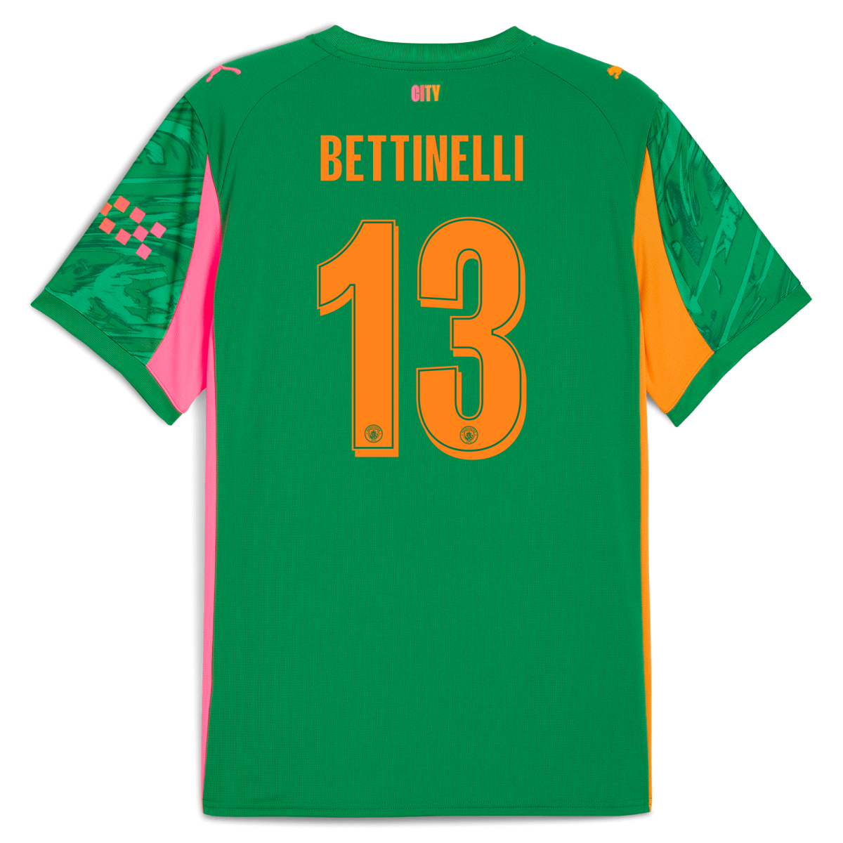 Manchester City manchester city man city goalkeeper jersey green 202526 with bettinelli 13 printing Collection - ManchesterCitystore.com