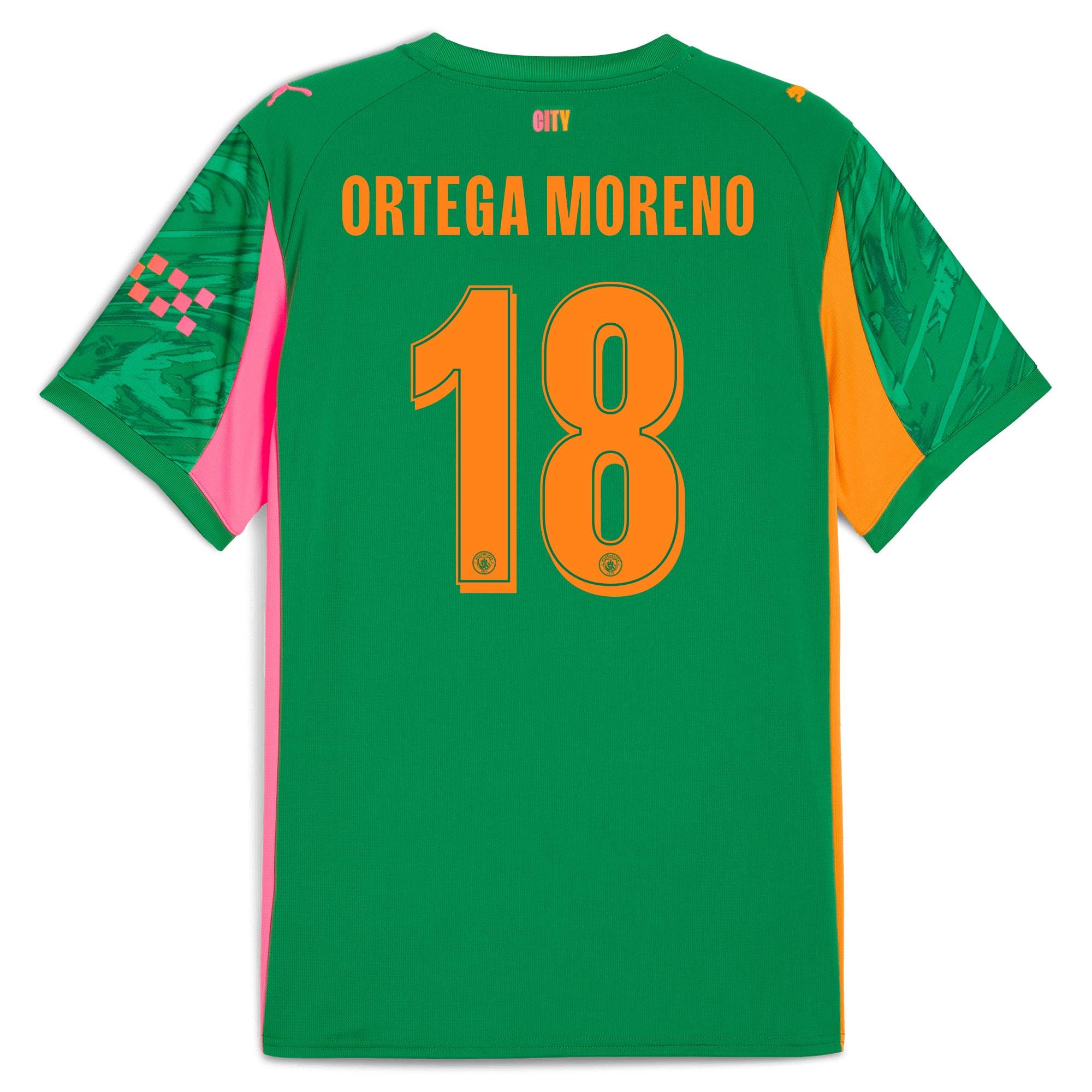 Manchester City manchester city man city goalkeeper jersey green 202526 with ortega moreno 18 printing Collection - ManchesterCitystore.com