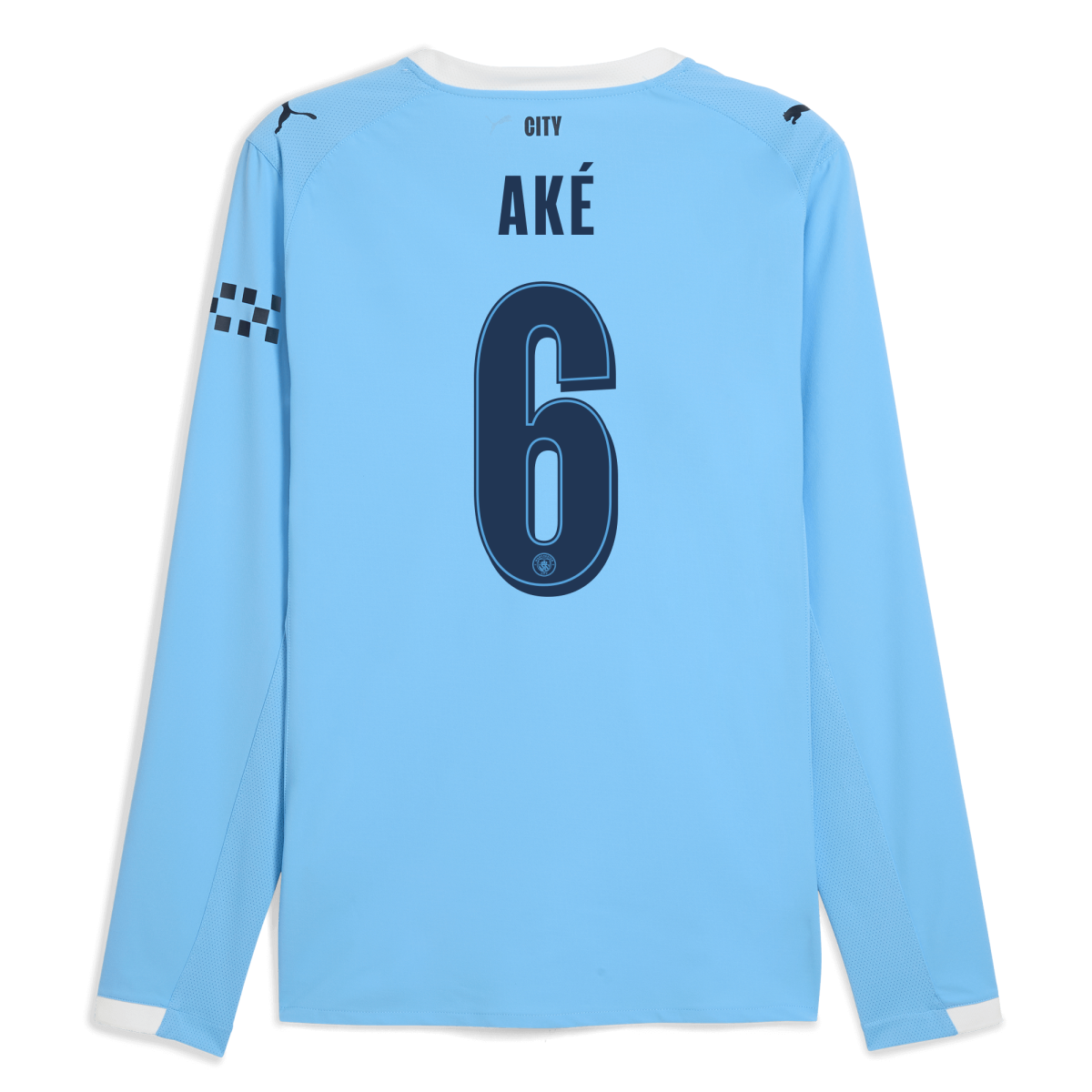 Manchester City manchester city man city home authentic jersey 202526 long sleeve with ake 6 printing Collection - ManchesterCitystore.com
