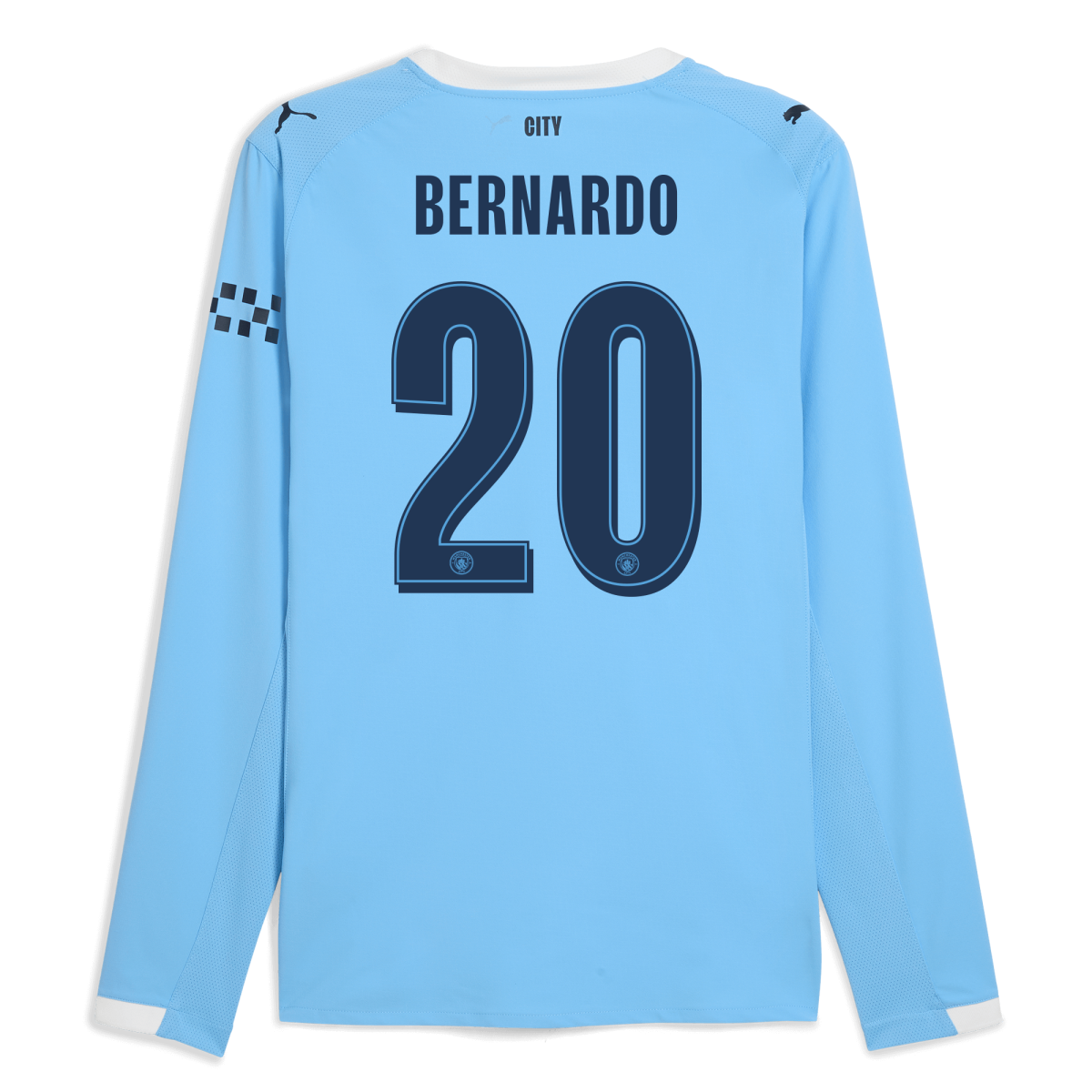 Manchester City manchester city man city home authentic jersey 202526 long sleeve with bernardo 20 printing Collection - ManchesterCitystore.com