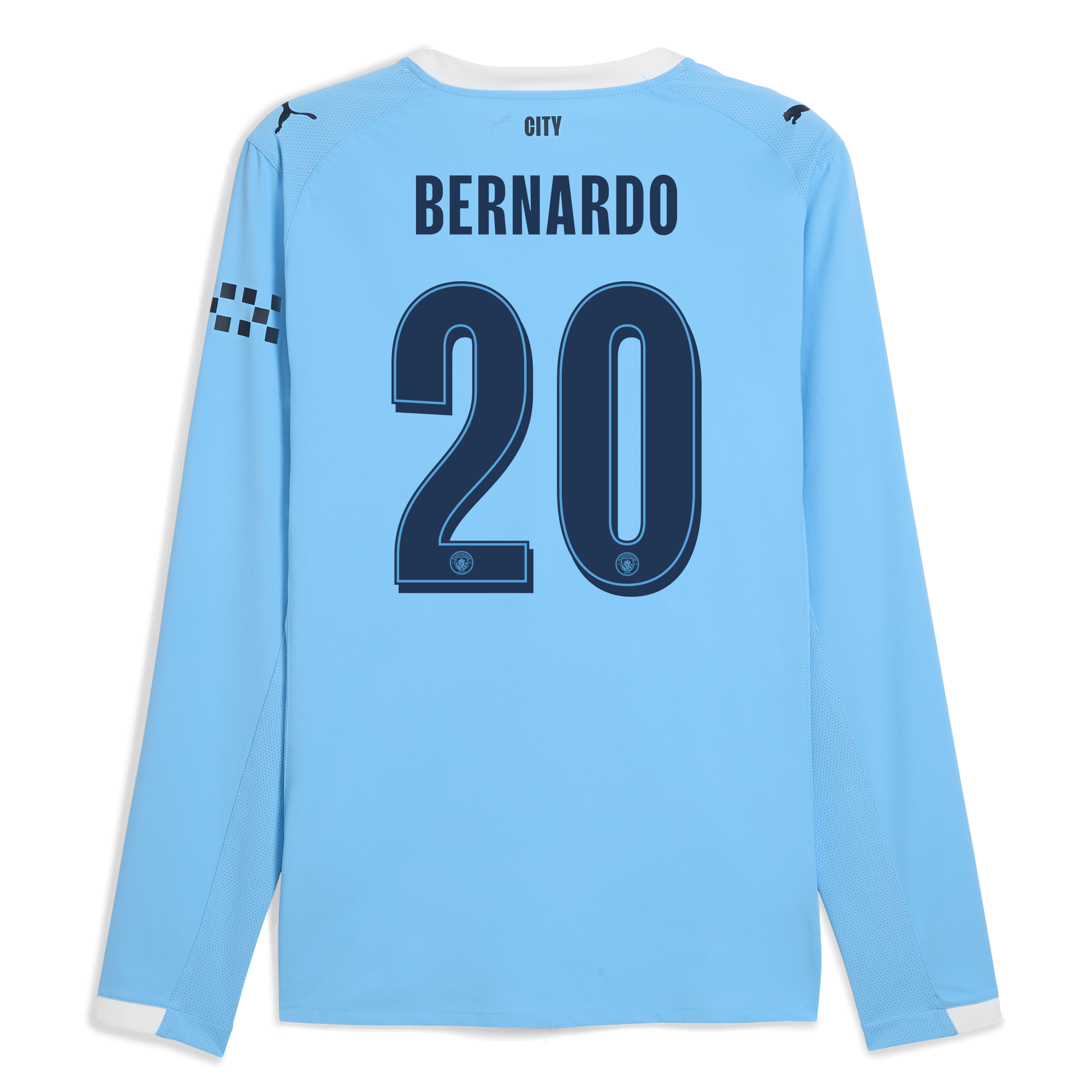 Manchester City manchester city man city home authentic jersey 202526 long sleeve with bernardo 20 printing Collection - ManchesterCitystore.com