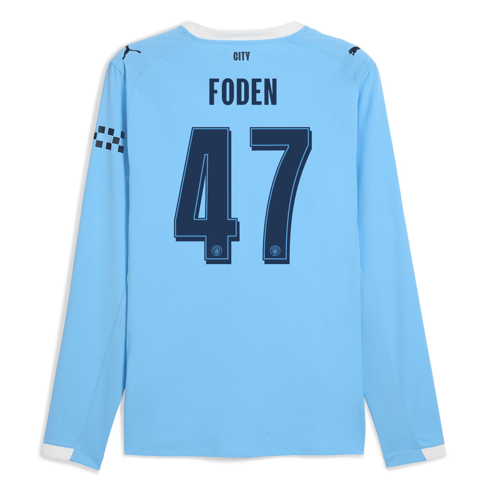 Manchester City manchester city man city home authentic jersey 202526 long sleeve with foden 47 printing Collection - ManchesterCitystore.com