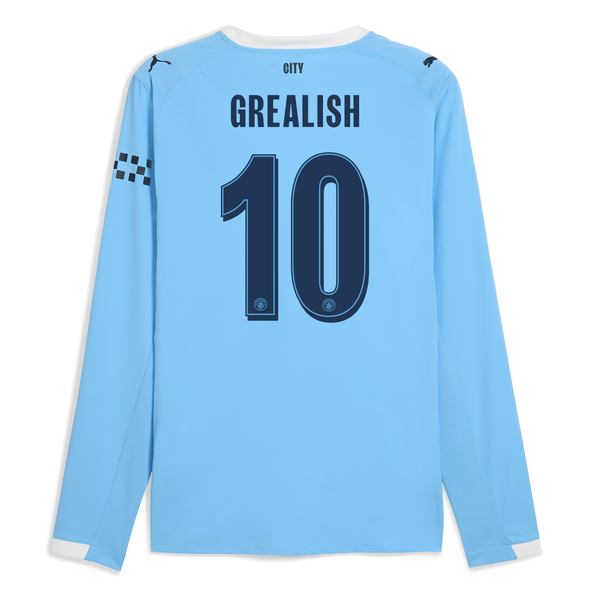 Manchester City manchester city man city home authentic jersey 202526 long sleeve with grealish 10 printing Collection - ManchesterCitystore.com