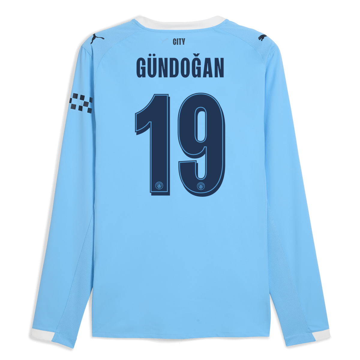 Manchester City manchester city man city home authentic jersey 202526 long sleeve with gundogan 19 printing Collection - ManchesterCitystore.com