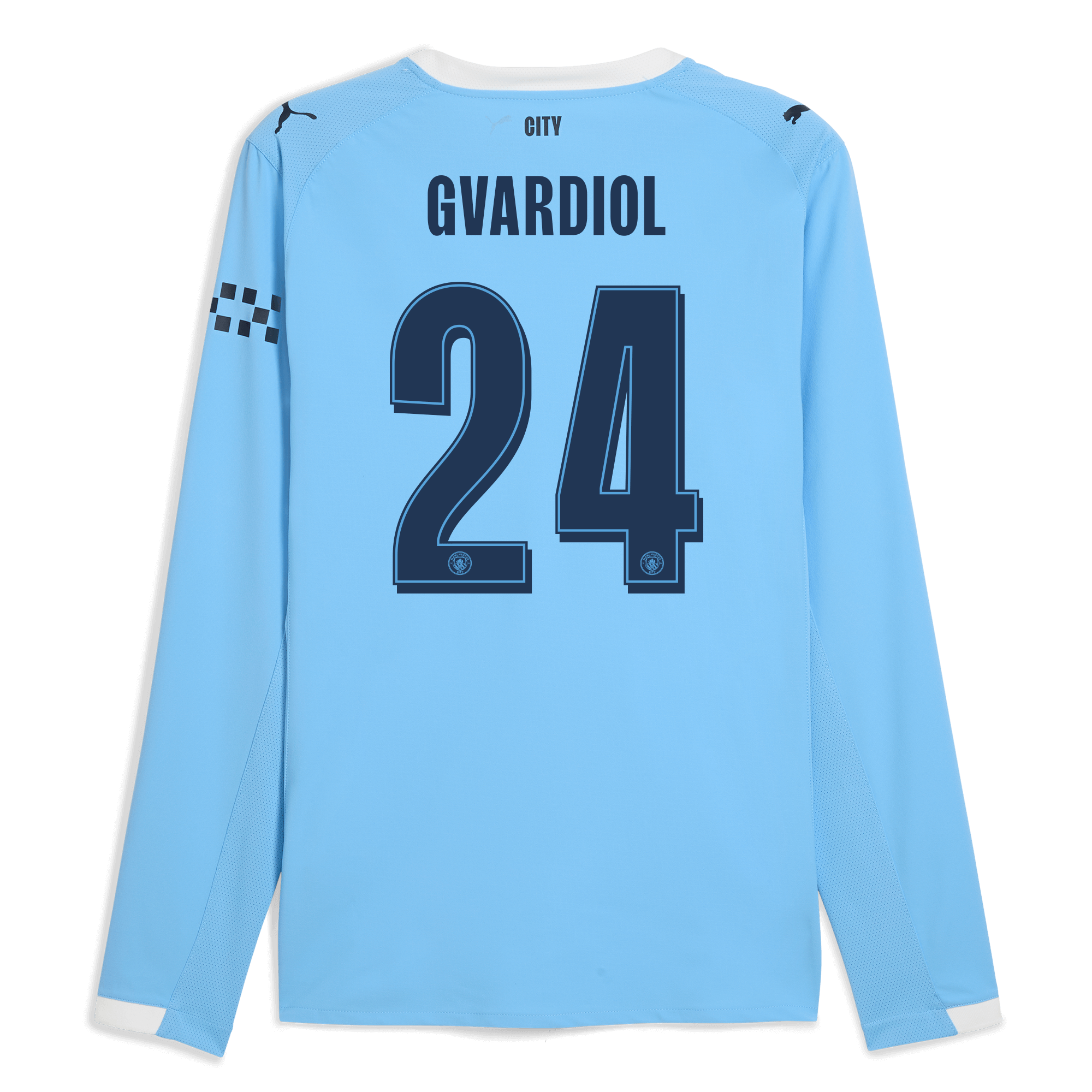 Manchester City manchester city man city home authentic jersey 202526 long sleeve with gvardiol 24 printing Collection - ManchesterCitystore.com