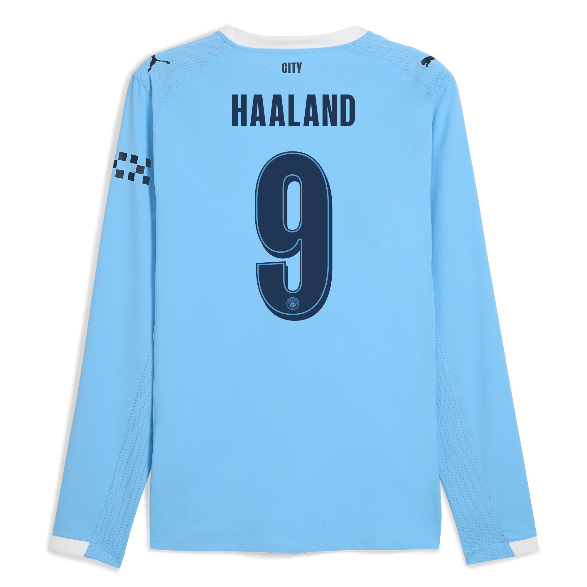 Manchester City manchester city man city home authentic jersey 202526 long sleeve with haaland 9 printing Collection - ManchesterCitystore.com