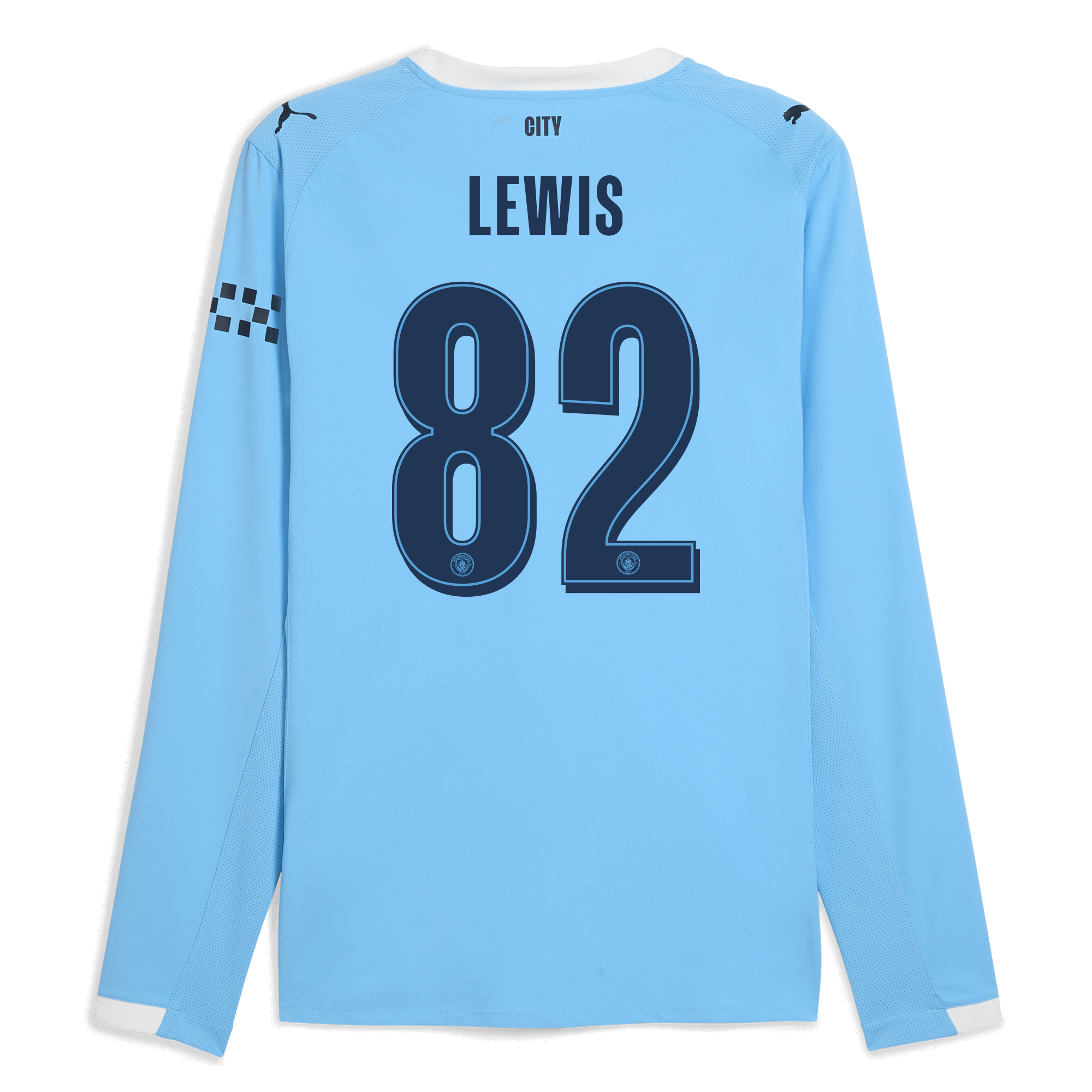 Manchester City manchester city man city home authentic jersey 202526 long sleeve with lewis 82 printing Collection - ManchesterCitystore.com