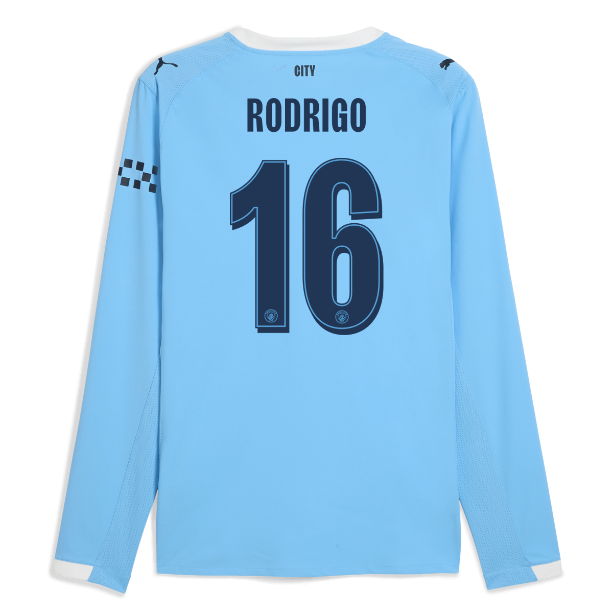 Manchester City manchester city man city home authentic jersey 202526 long sleeve with rodrigo 16 printing Collection - ManchesterCitystore.com