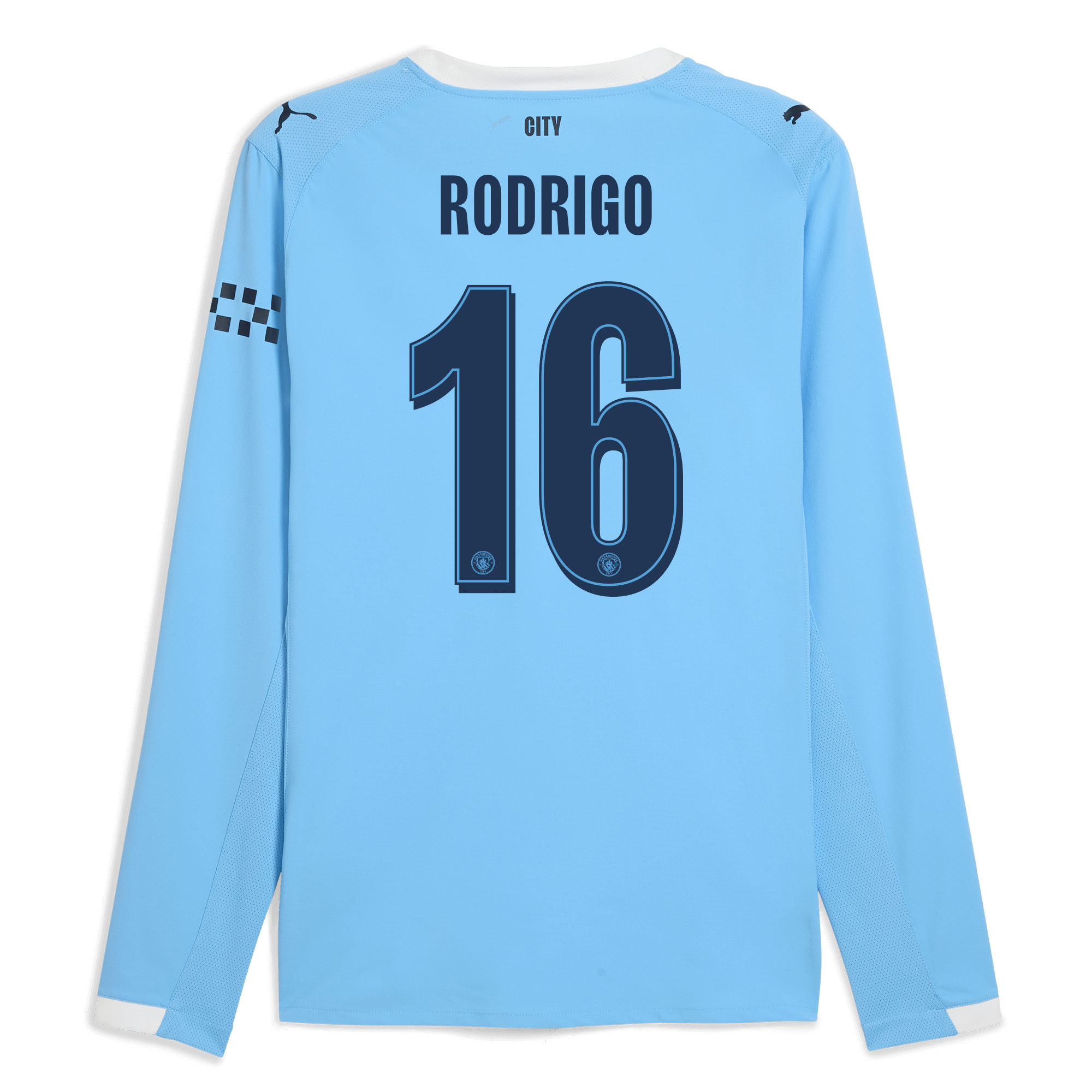 Manchester City manchester city man city home authentic jersey 202526 long sleeve with rodrigo 16 printing Collection - ManchesterCitystore.com