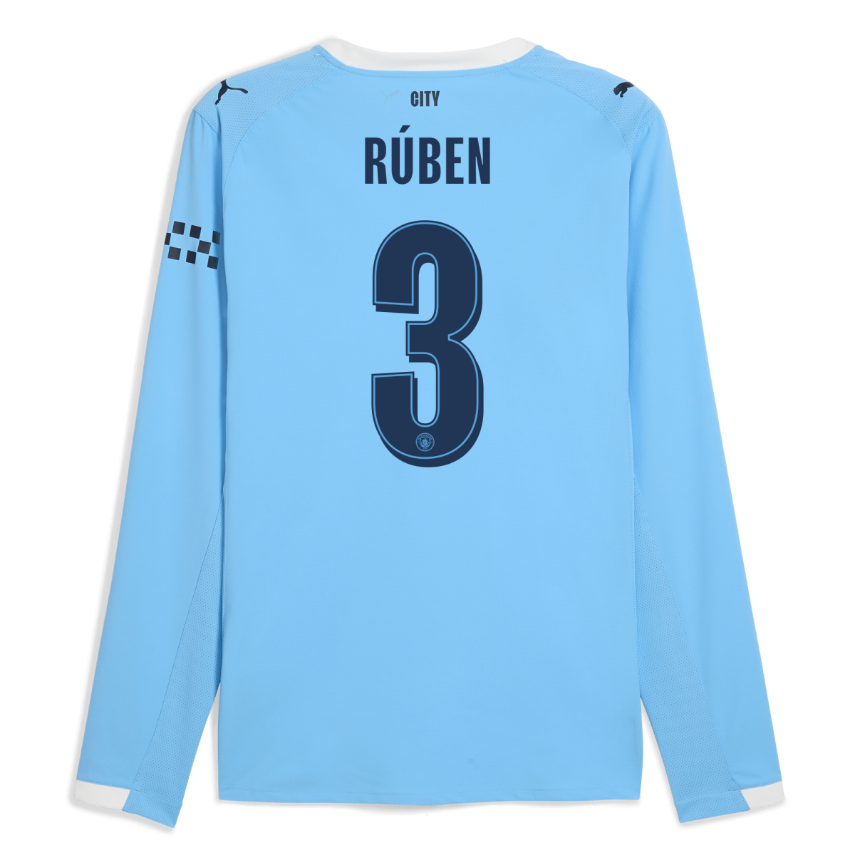 Manchester City manchester city man city home authentic jersey 202526 long sleeve with ruben 3 printing Collection - ManchesterCitystore.com
