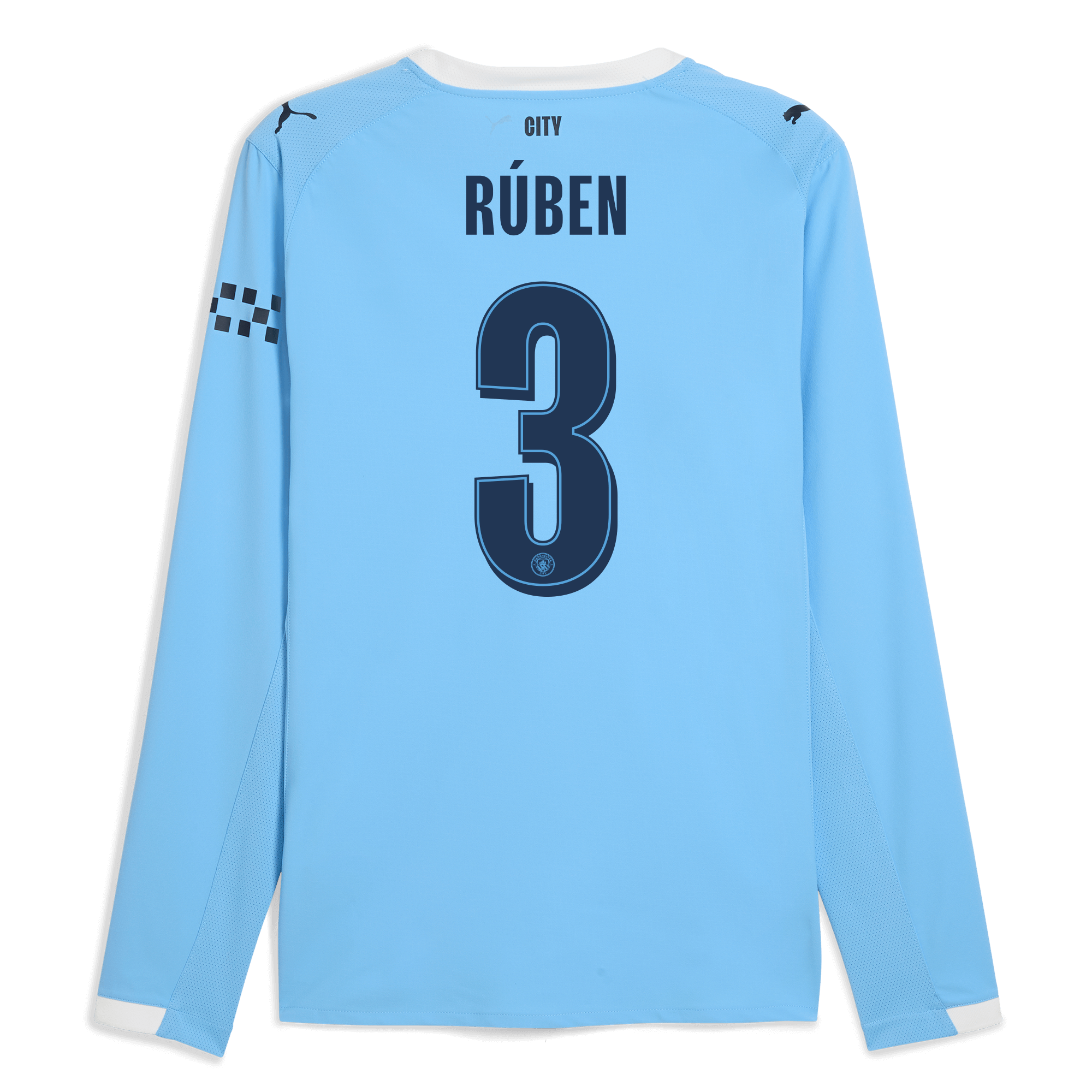 Manchester City manchester city man city home authentic jersey 202526 long sleeve with ruben 3 printing Collection - ManchesterCitystore.com