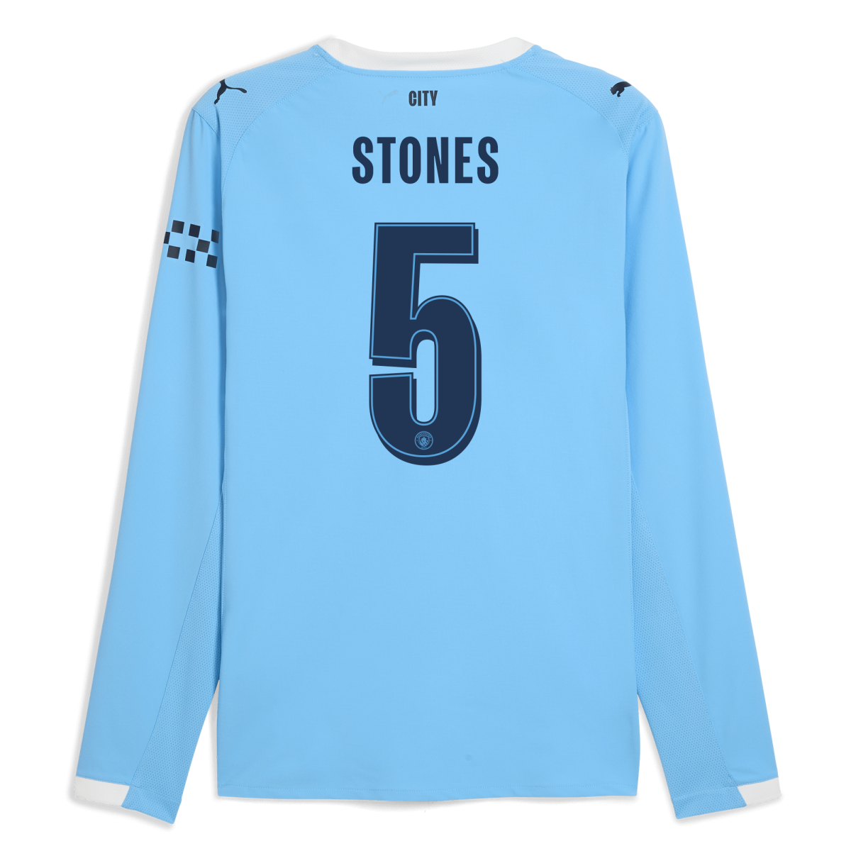 Manchester City manchester city man city home authentic jersey 202526 long sleeve with stones 5 printing Collection - ManchesterCitystore.com
