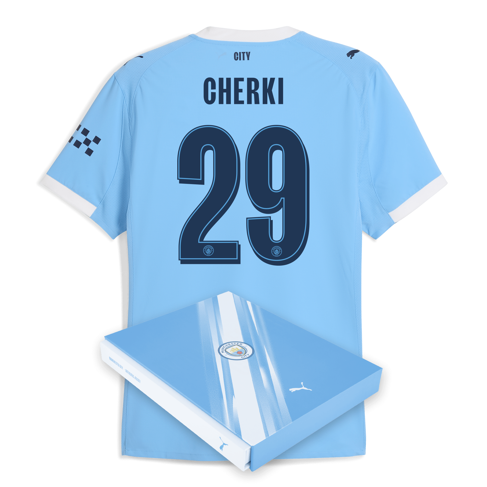 Manchester City manchester city man city home authentic jersey 202526 with cherki 29 printing in gift box Collection - ManchesterCitystore.com