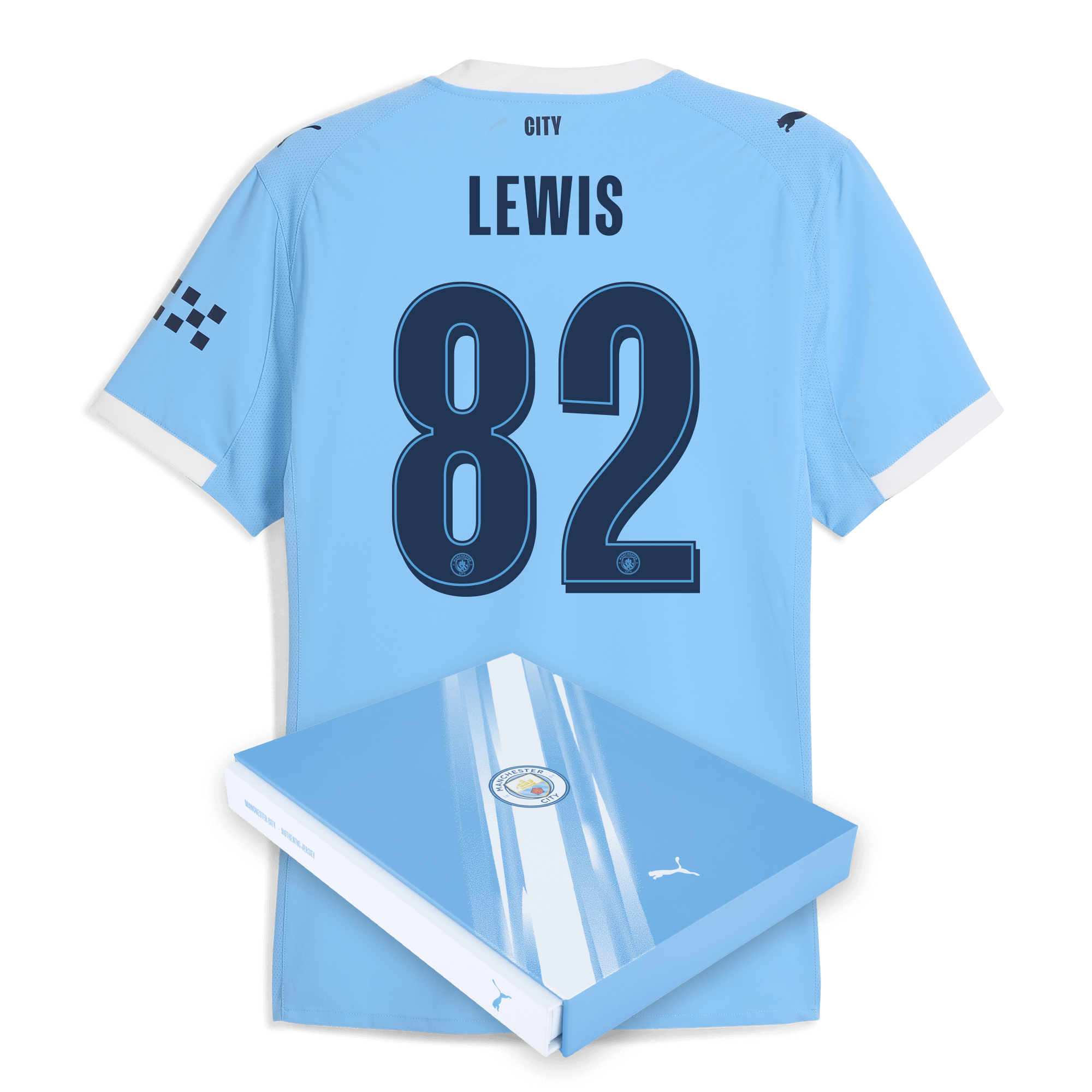 Manchester City manchester city man city home authentic jersey 202526 with lewis 82 printing in gift box Collection - ManchesterCitystore.com