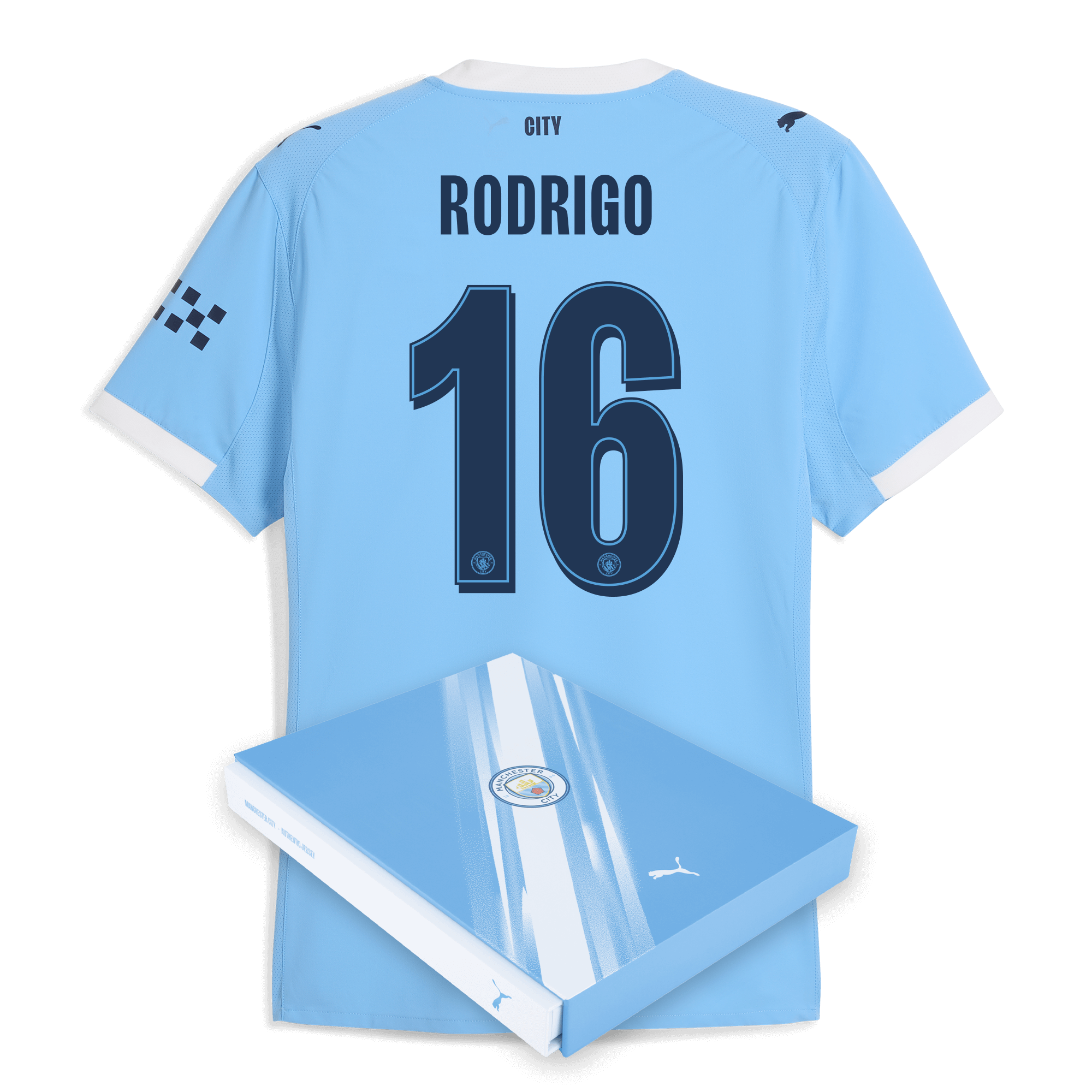 Manchester City manchester city man city home authentic jersey 202526 with rodrigo 16 printing in gift box Collection - ManchesterCitystore.com