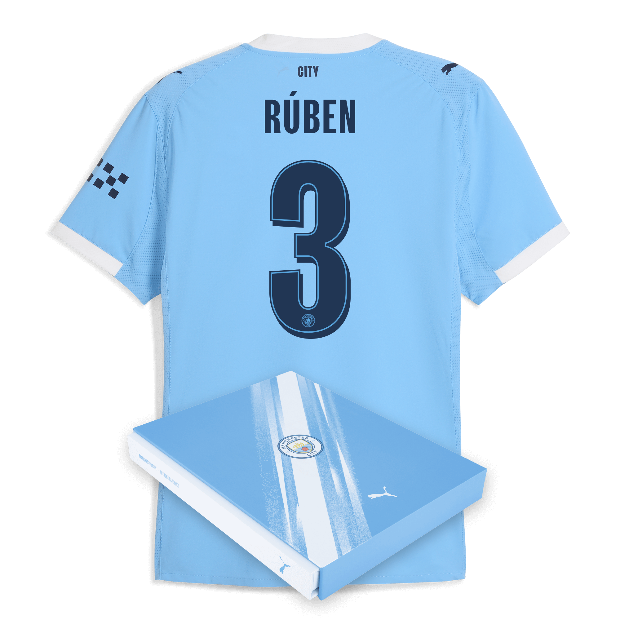 Manchester City manchester city man city home authentic jersey 202526 with ruben 3 printing in gift box Collection - ManchesterCitystore.com