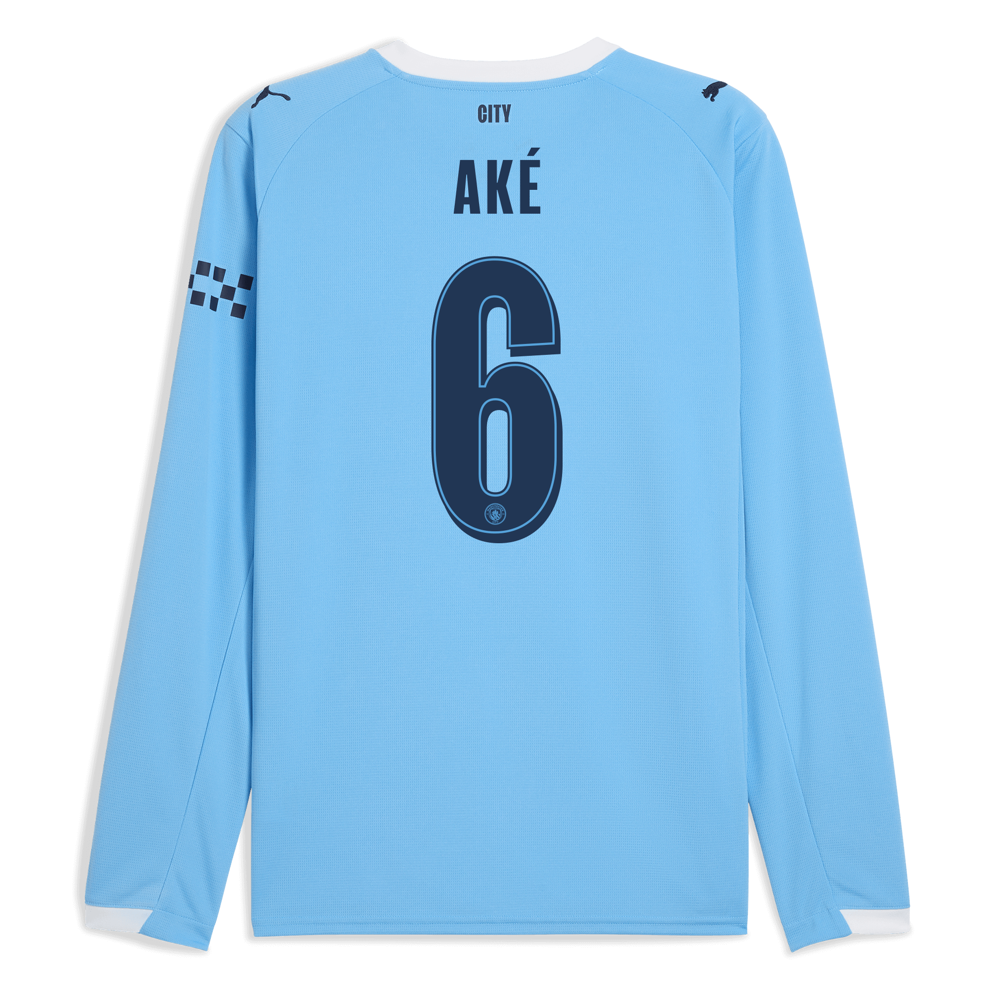 Manchester City manchester city man city home jersey 202526 long sleeve with ake 6 printing Collection - ManchesterCitystore.com