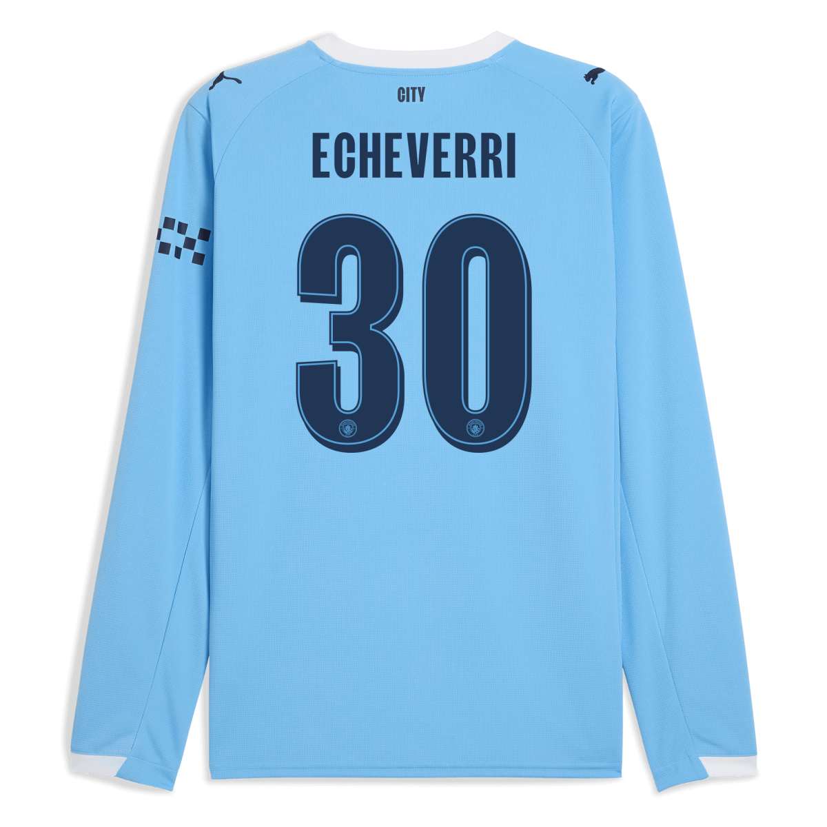 Manchester City manchester city man city home jersey 202526 long sleeve with echeverri 30 printing Collection - ManchesterCitystore.com