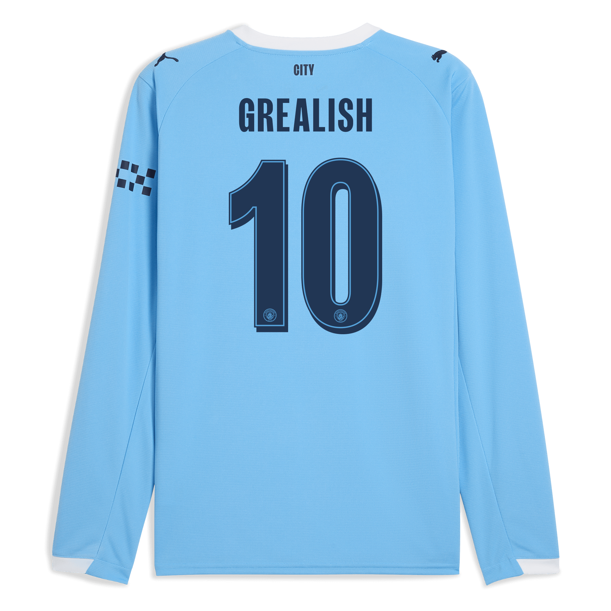 Manchester City manchester city man city home jersey 202526 long sleeve with grealish 10 printing Collection - ManchesterCitystore.com