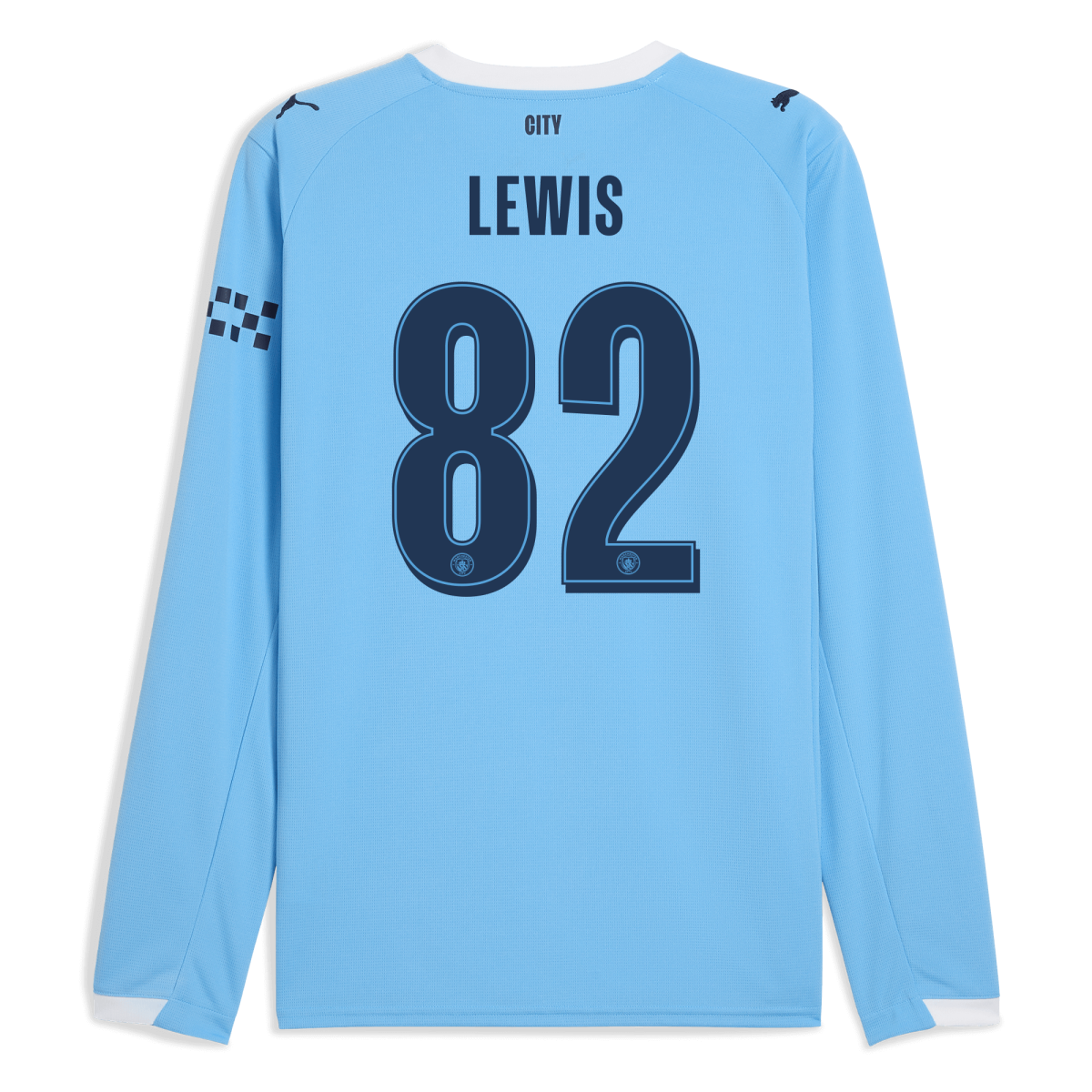 Manchester City manchester city man city home jersey 202526 long sleeve with lewis 82 printing Collection - ManchesterCitystore.com