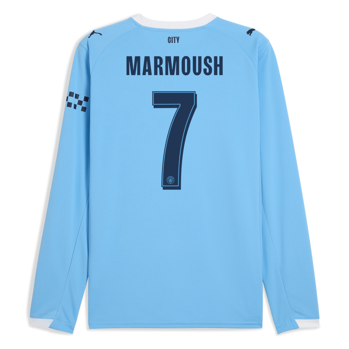 Manchester City manchester city man city home jersey 202526 long sleeve with marmoush 7 printing Collection - ManchesterCitystore.com