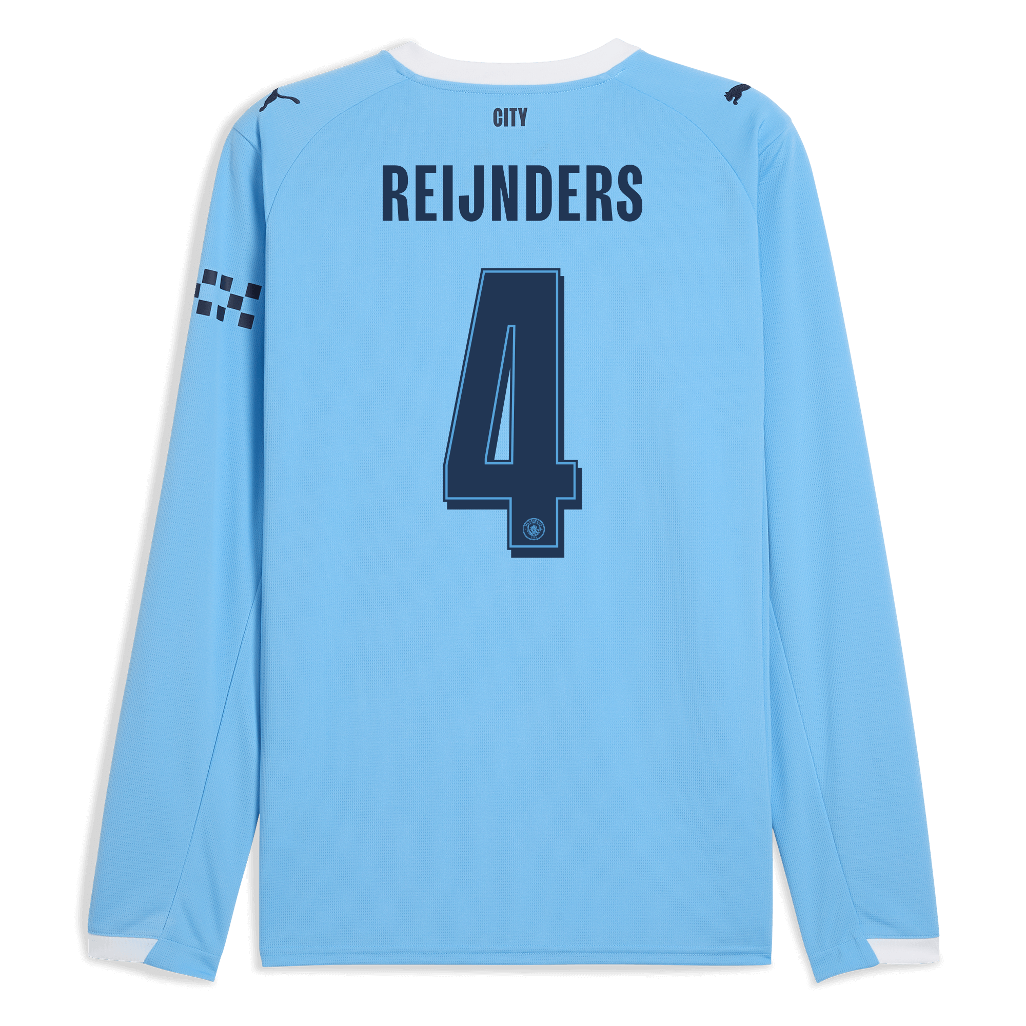 Manchester City manchester city man city home jersey 202526 long sleeve with reijnders 4 printing Collection - ManchesterCitystore.com