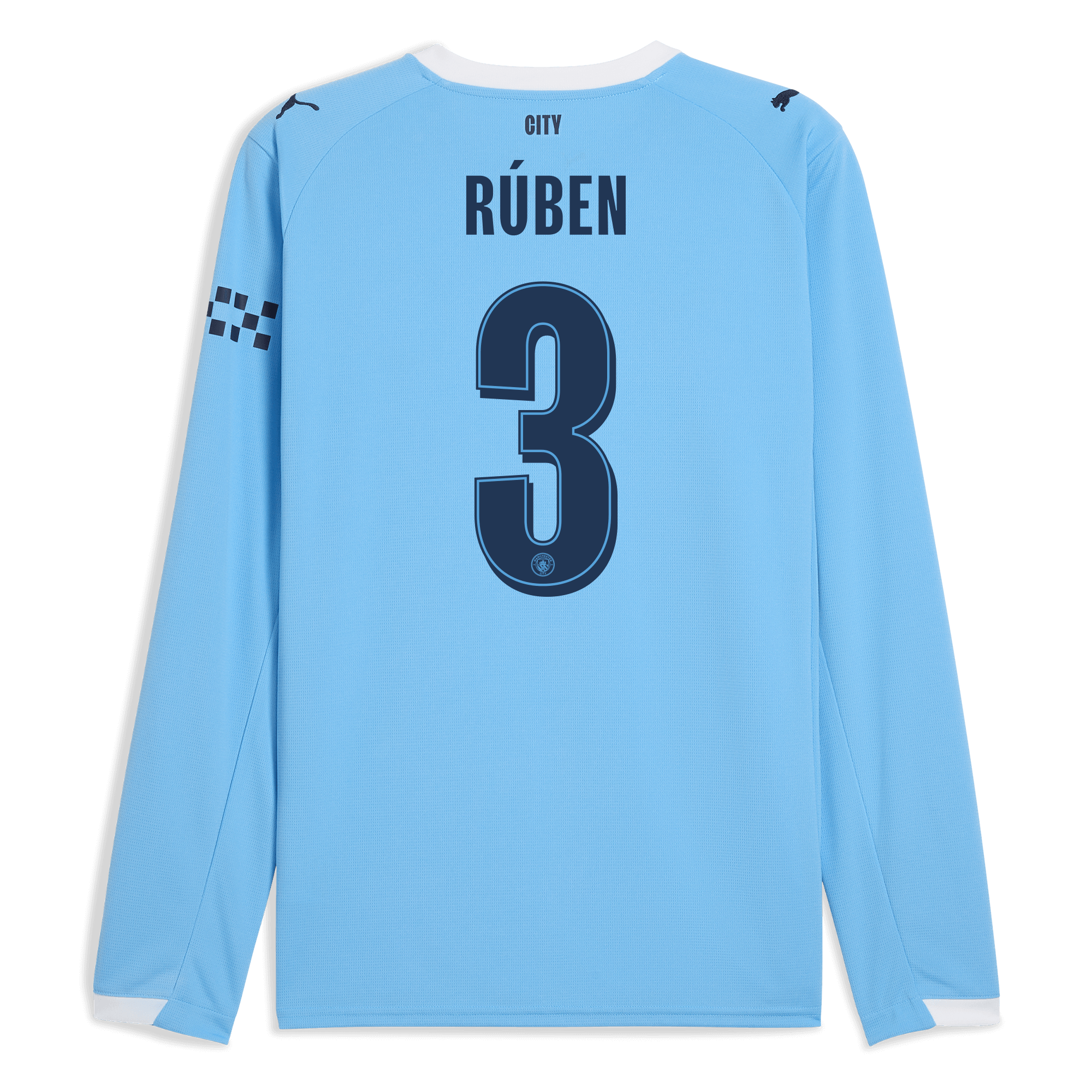 Manchester City manchester city man city home jersey 202526 long sleeve with ruben 3 printing Collection - ManchesterCitystore.com
