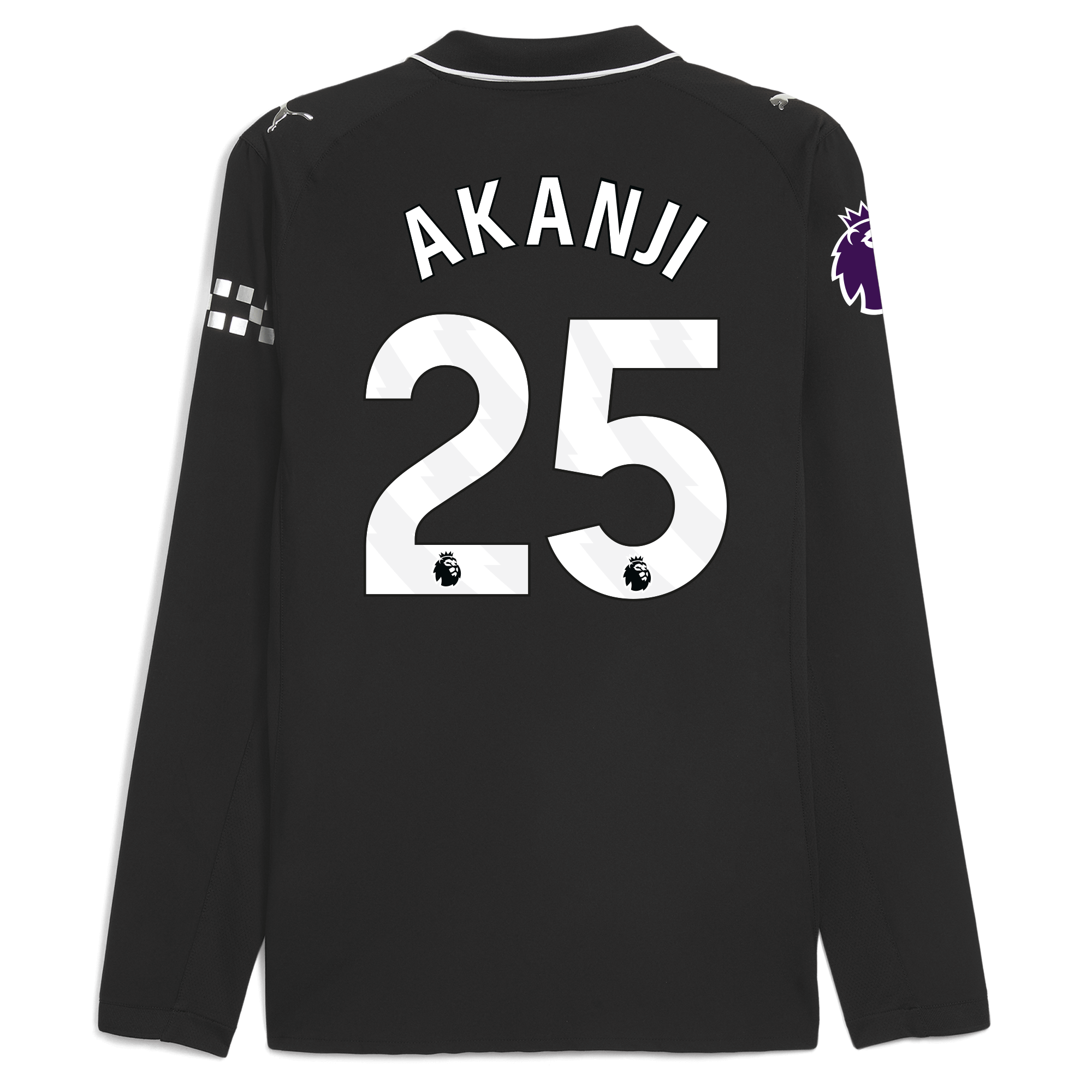 Manchester City manchester city premier league away authentic jersey 202526 long sleeve with akanji 25 printing Collection - ManchesterCitystore.com