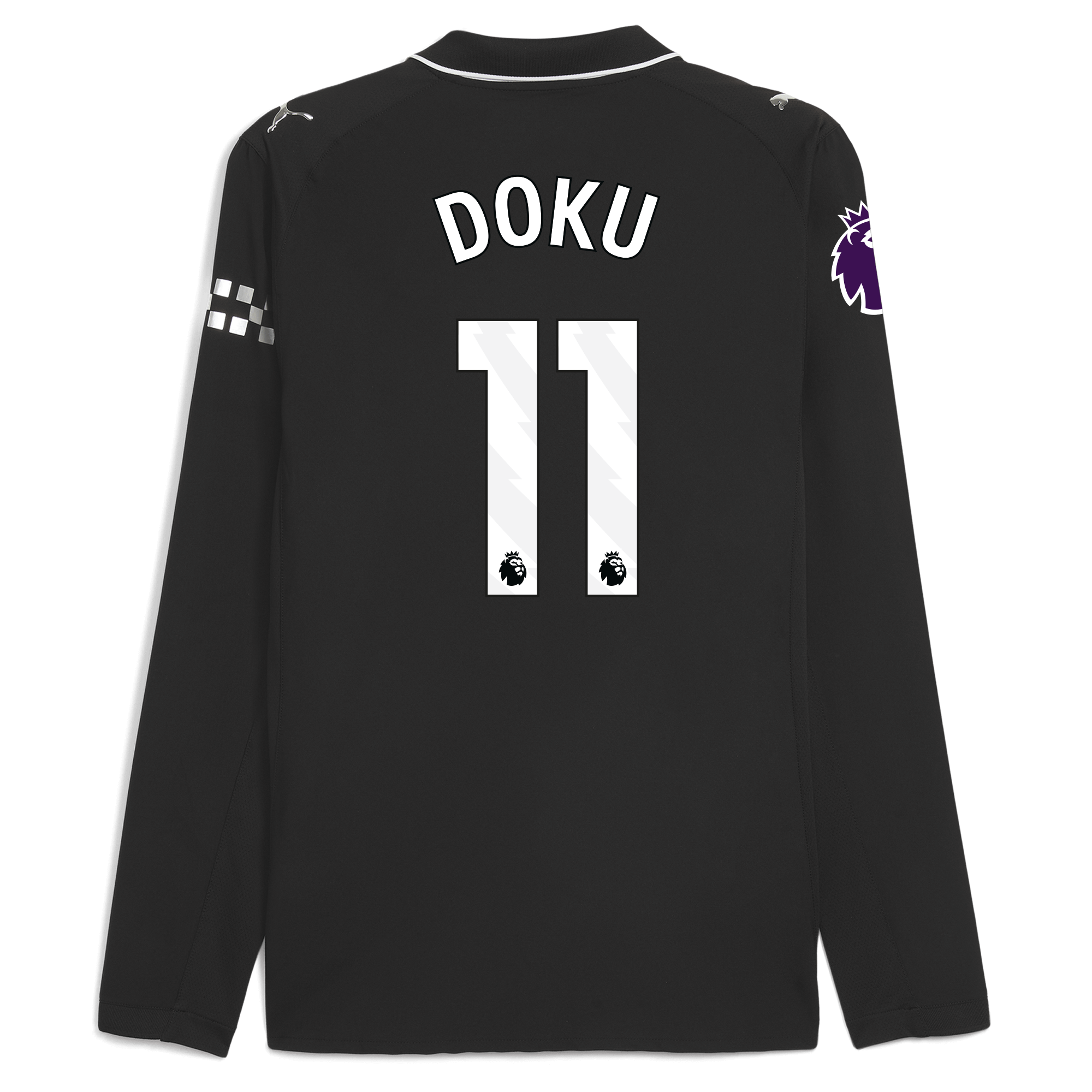 Manchester City manchester city premier league away authentic jersey 202526 long sleeve with doku 11 printing Collection - ManchesterCitystore.com