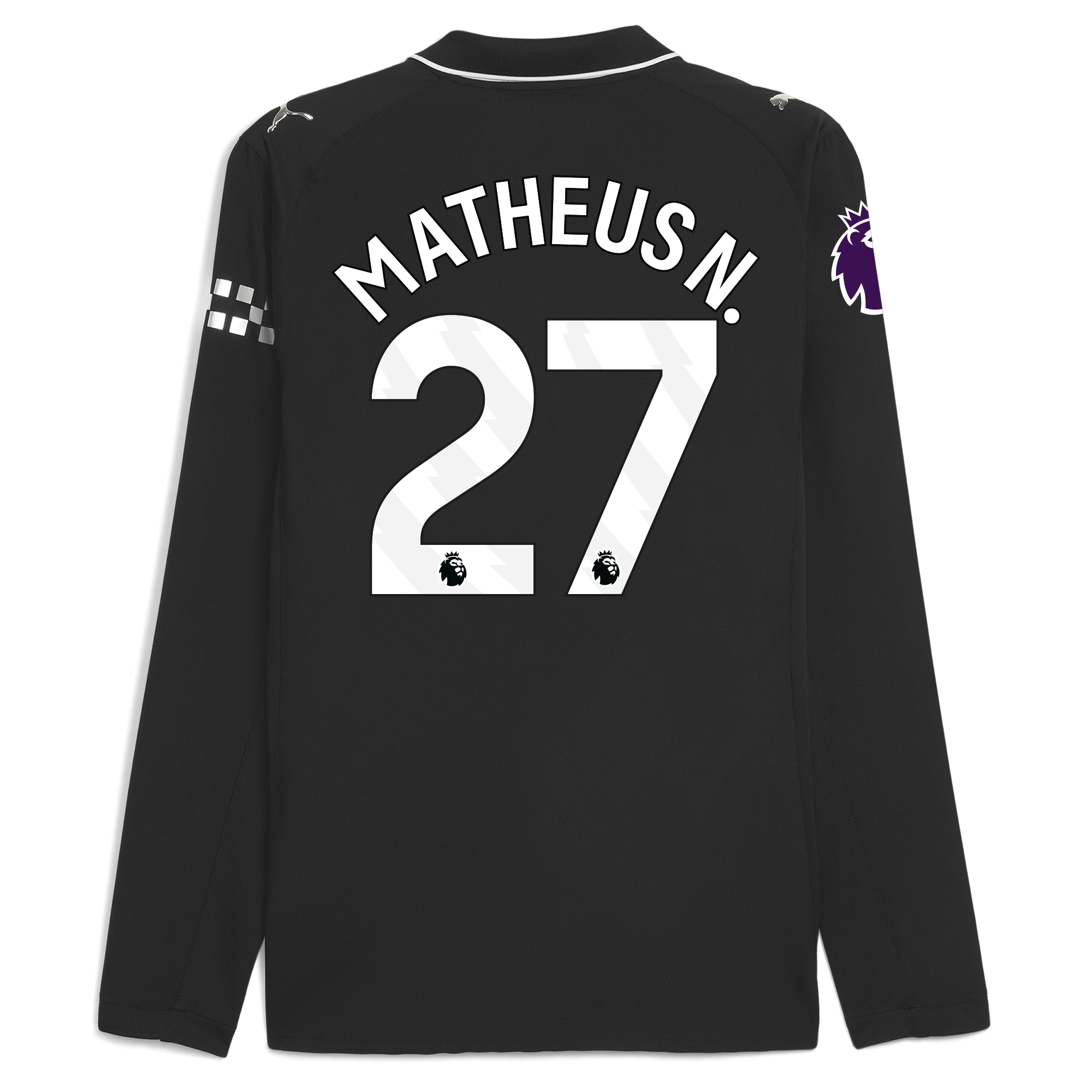 Manchester City manchester city premier league away authentic jersey 202526 long sleeve with matheus n. 27 printing Collection - ManchesterCitystore.com