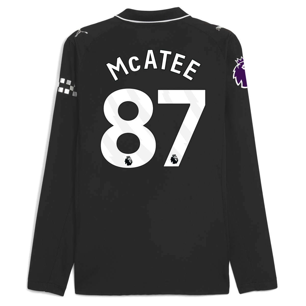 Manchester City manchester city premier league away authentic jersey 202526 long sleeve with mcatee 87 printing Collection - ManchesterCitystore.com