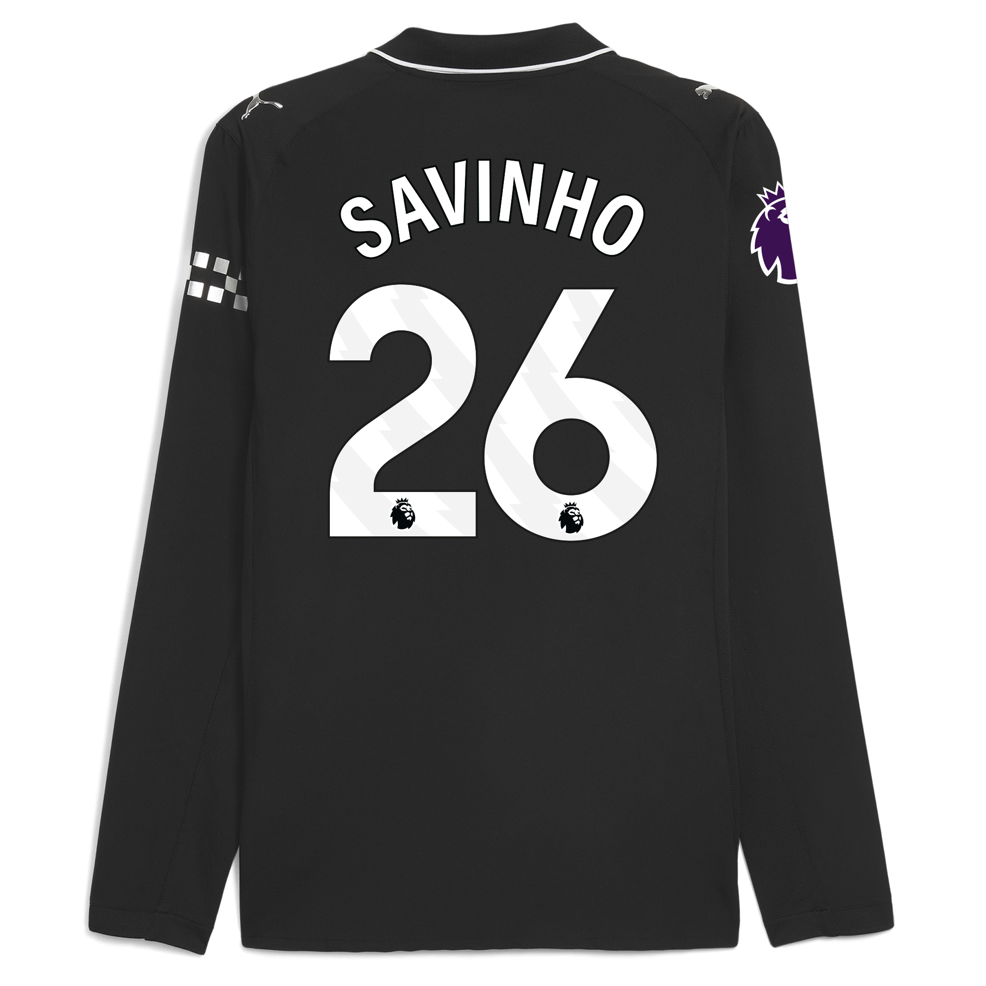 Manchester City manchester city premier league away authentic jersey 202526 long sleeve with savinho 26 printing Collection - ManchesterCitystore.com
