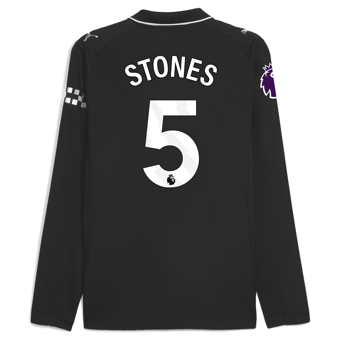 Manchester City manchester city premier league away authentic jersey 202526 long sleeve with stones 5 printing Collection - ManchesterCitystore.com