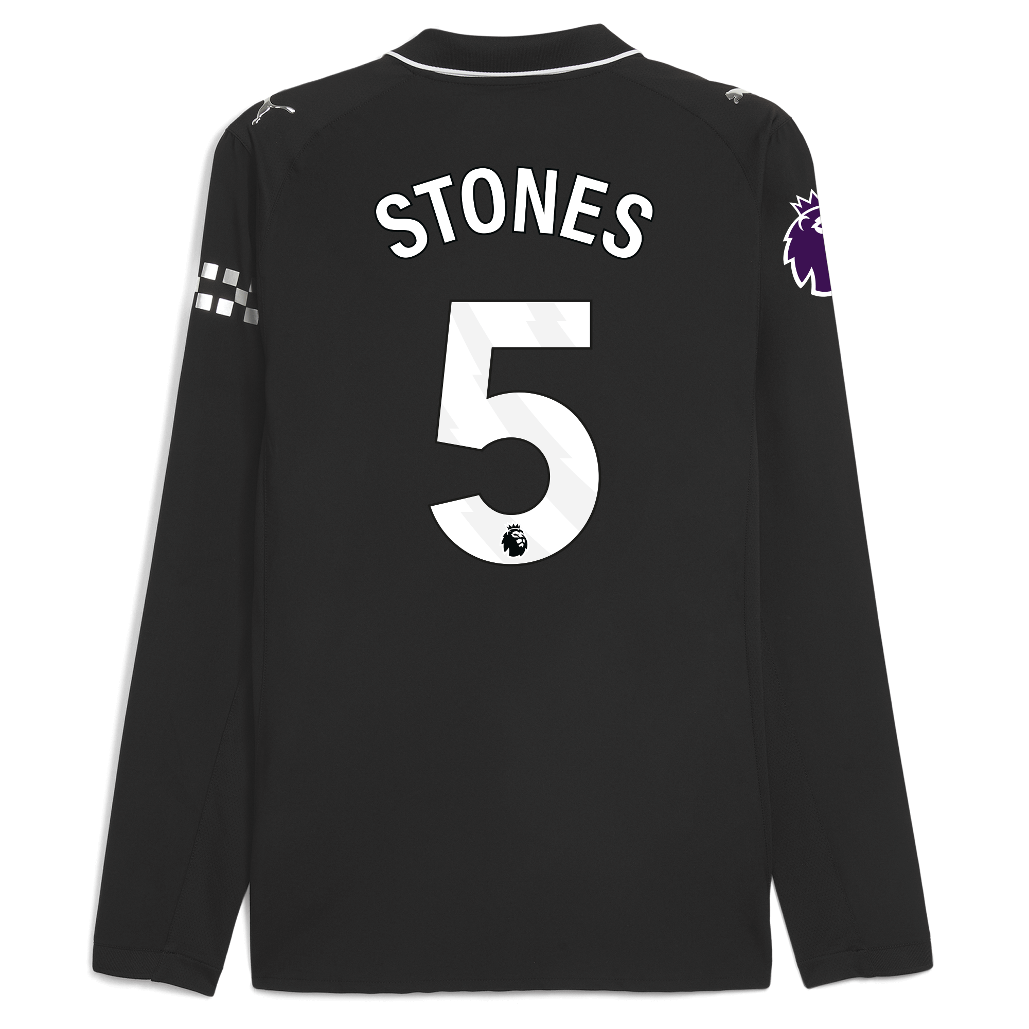 Manchester City manchester city premier league away authentic jersey 202526 long sleeve with stones 5 printing Collection - ManchesterCitystore.com